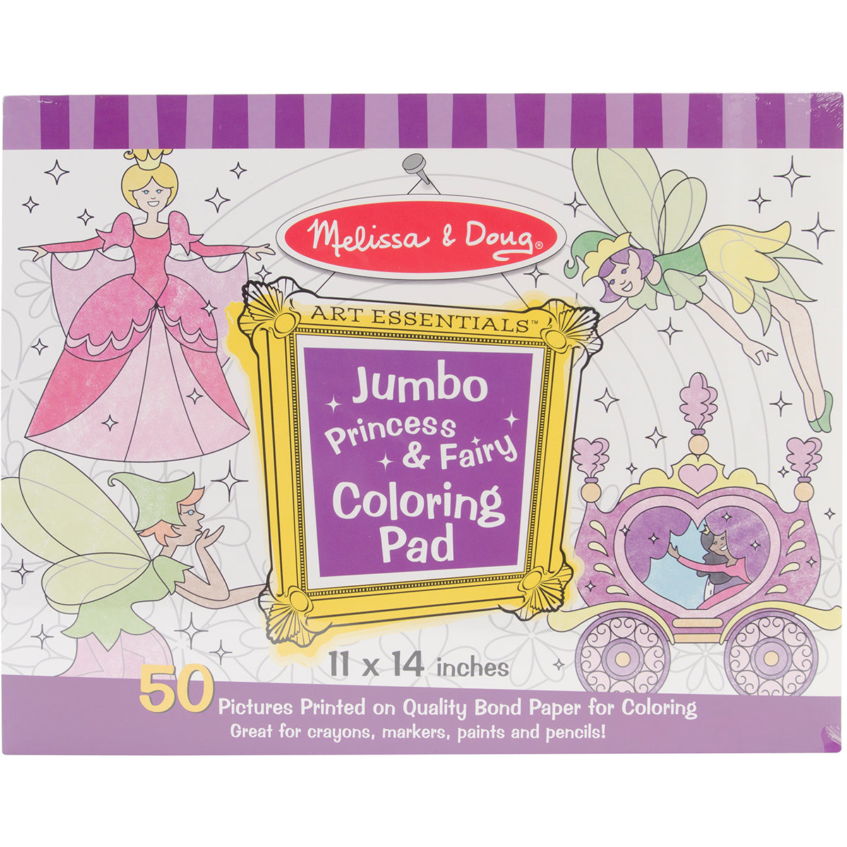Jumbo Coloring Pad 11"X14" 50 Pages-Princess & Fairy