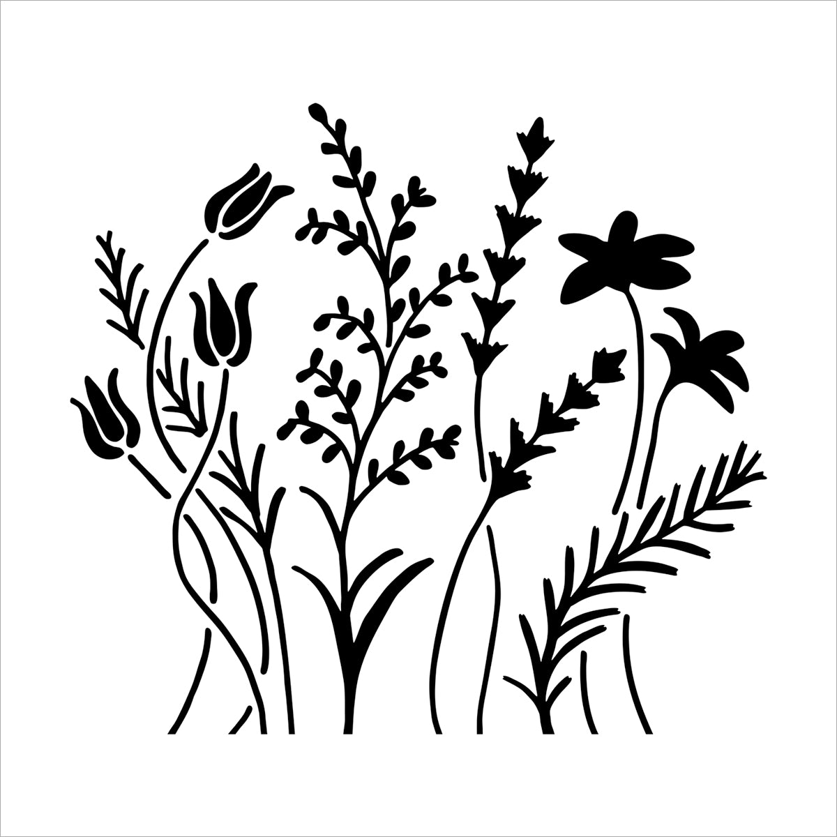 Crafter's Workshop Template 6"X6" Wildflowers