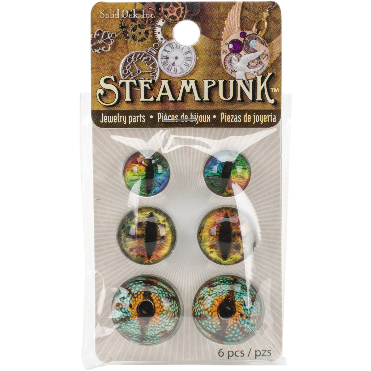Steampunk Acrylic Accents 6/Pkg Dragon Eyes Brights