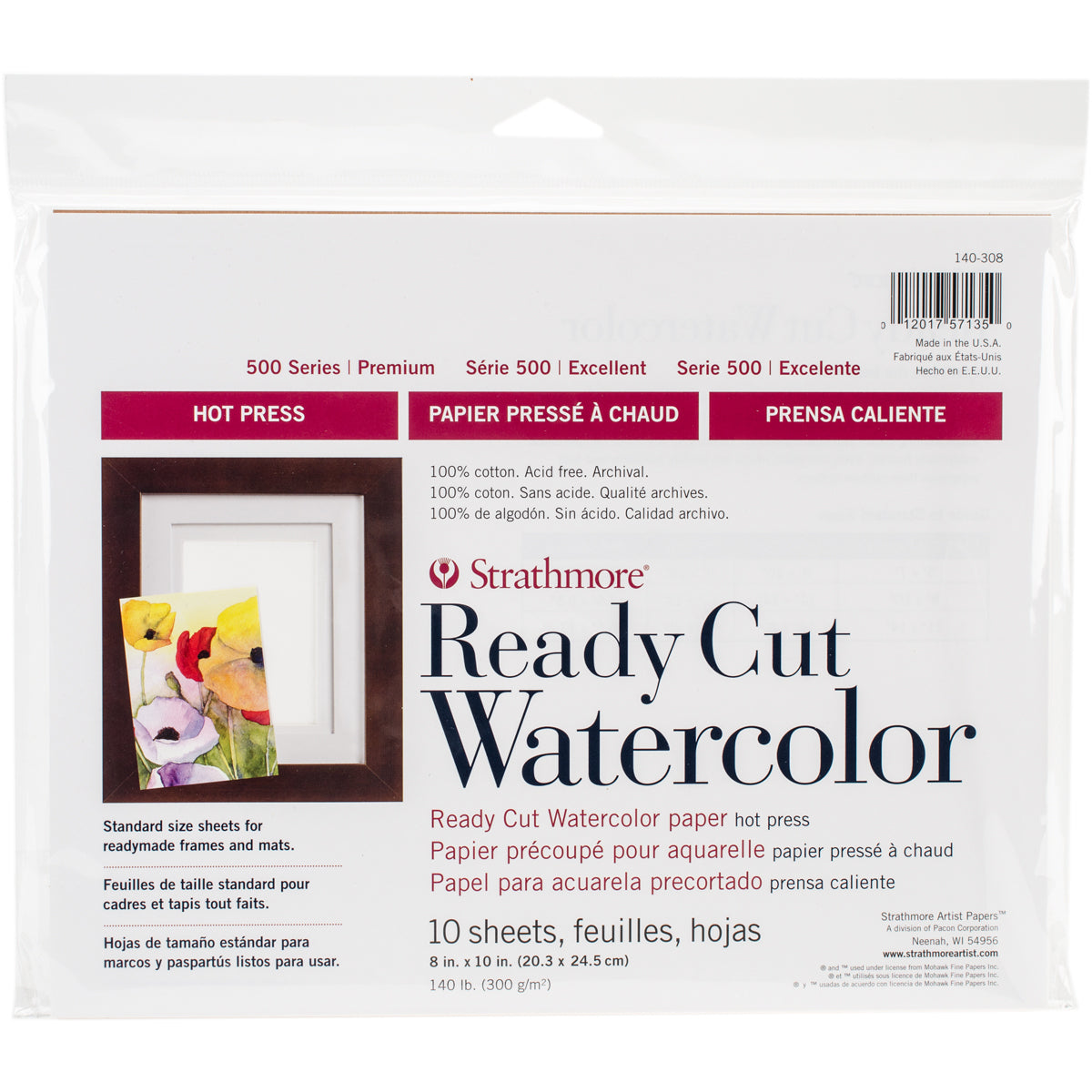 Strathmore Watercolor Paper Pack 8"X10" 10 Sheets
