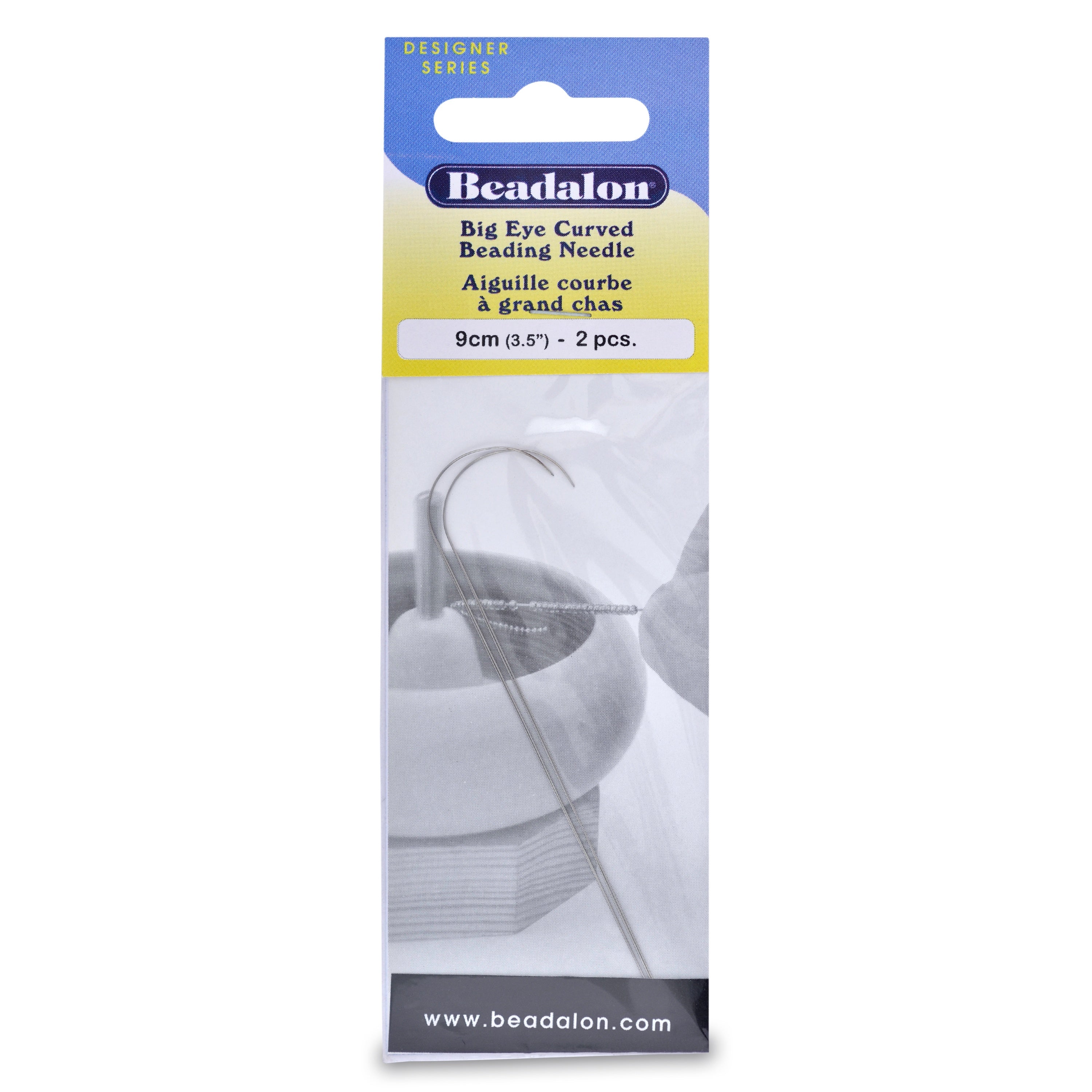 Big Eye Curved Beading Needles 2/Pkg 3.5"