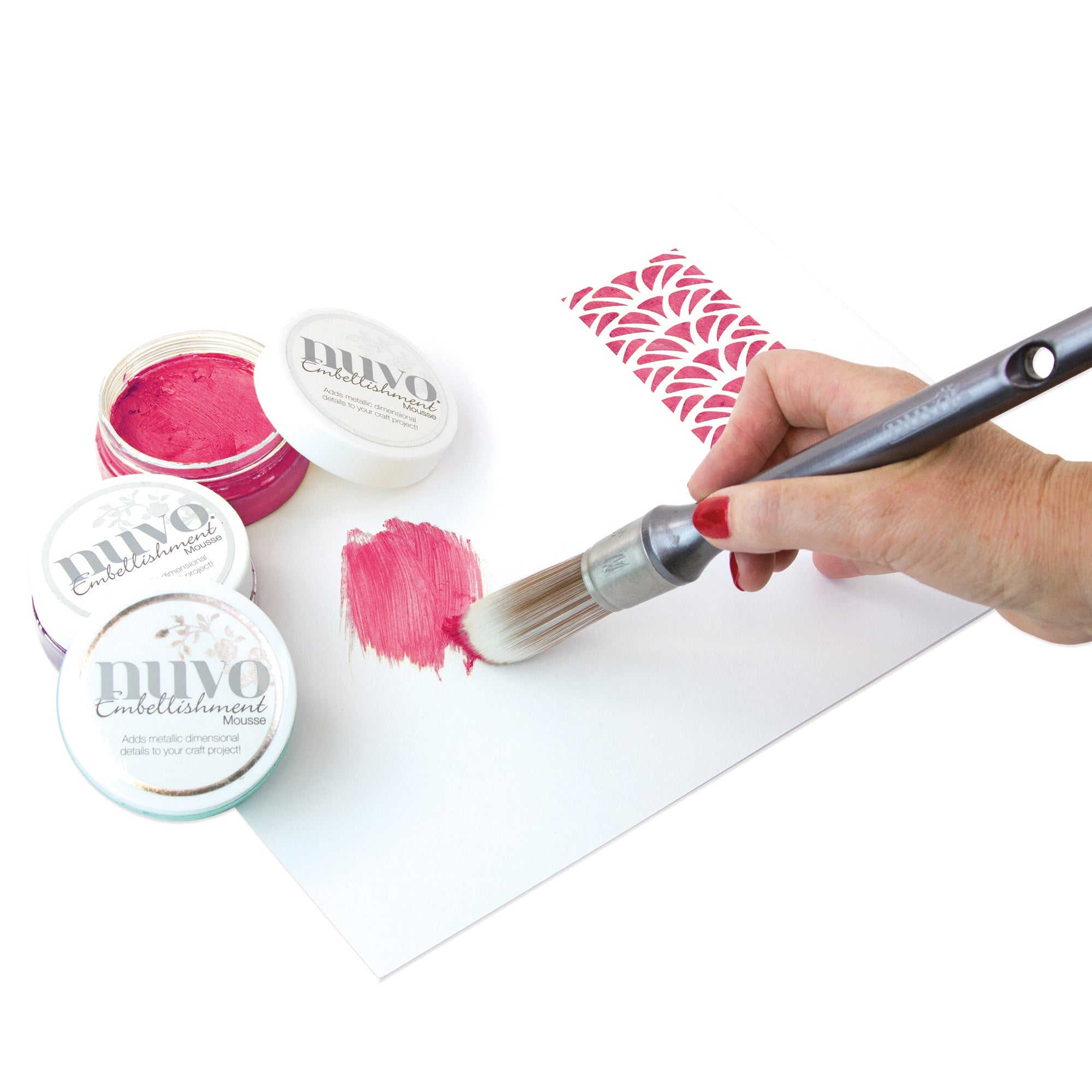 Nuvo Embellishment Mousse-Pink Flambe