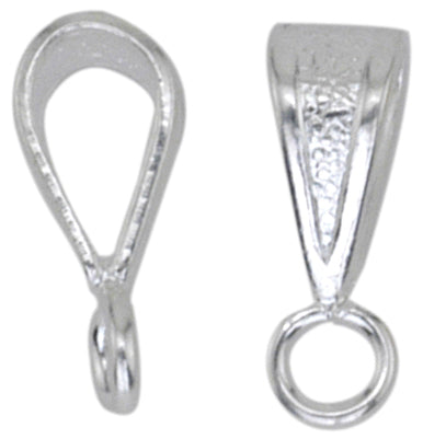 Pendant Bails Fancy 9.5mm 10/Pkg Silver-Plated