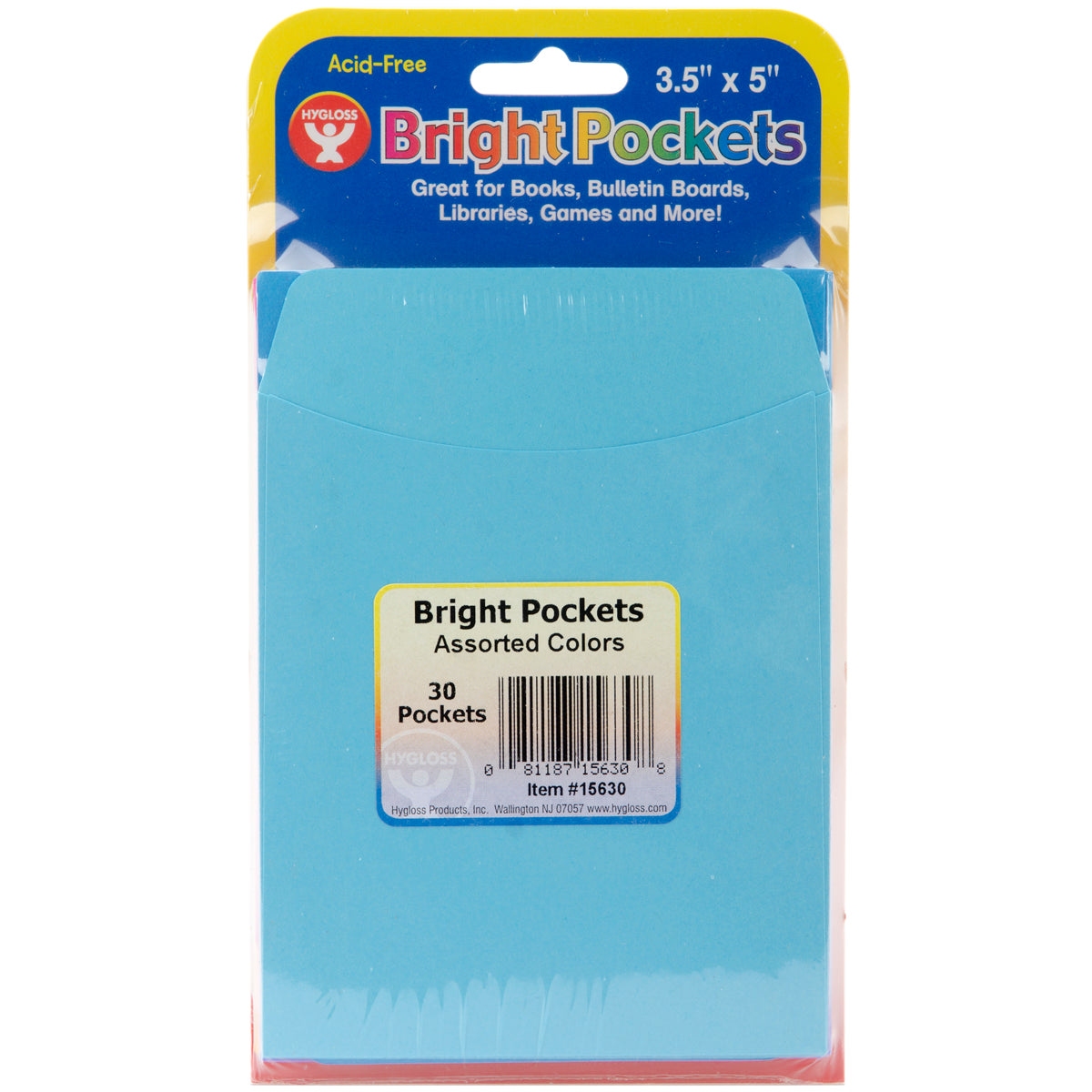 Mighty Bright Pockets 3.5"X5" 30/Pkg Assorted Colors