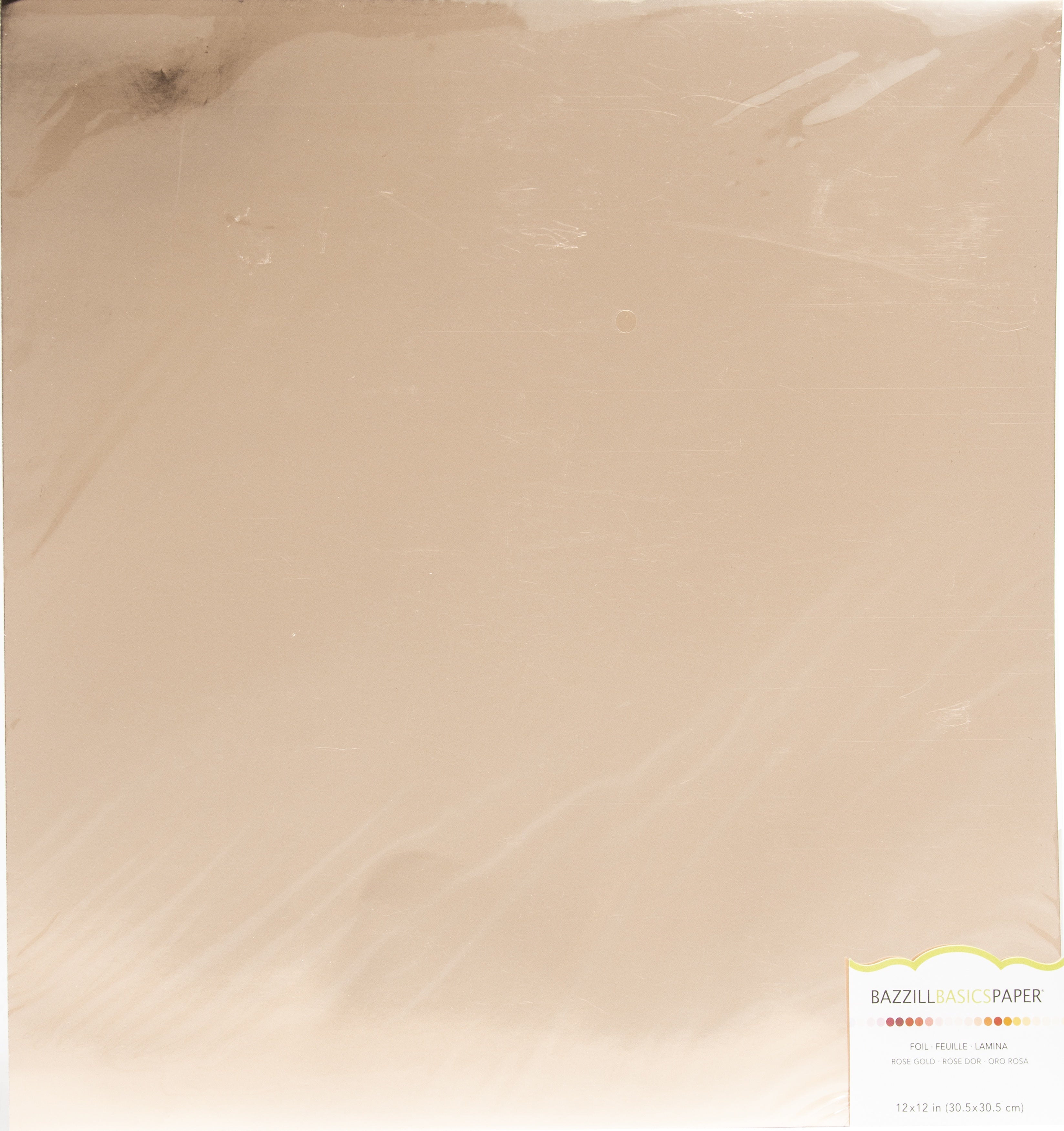 Bazzill Foil Cardstock 12 Inch X 12 Inch-Rose Gold 