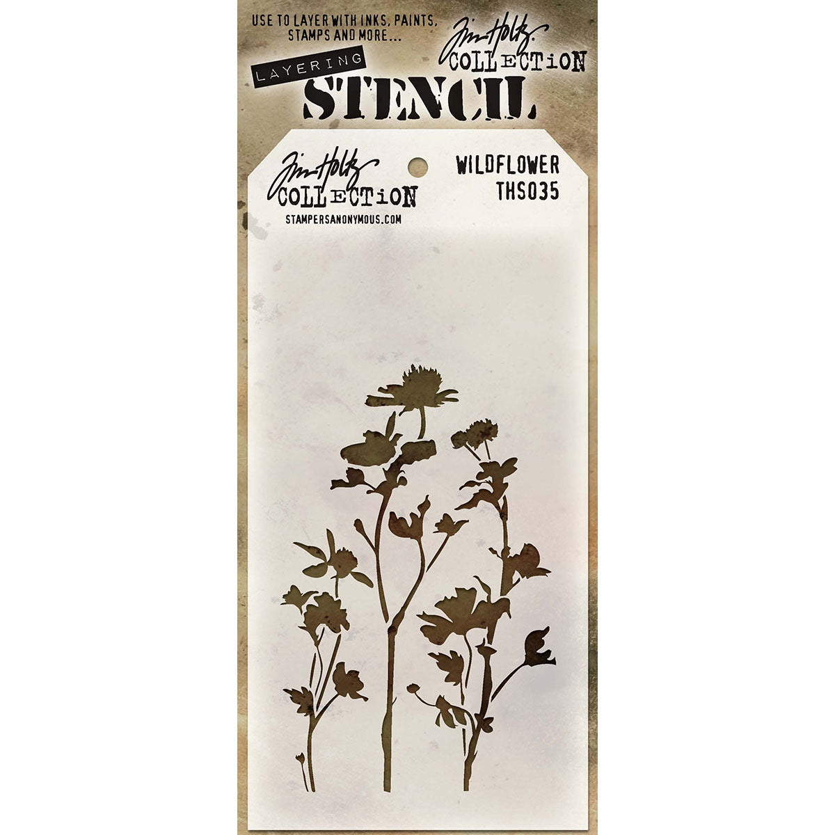 Tim Holtz Layered Stencil 4.125"X8.5" Wildflower