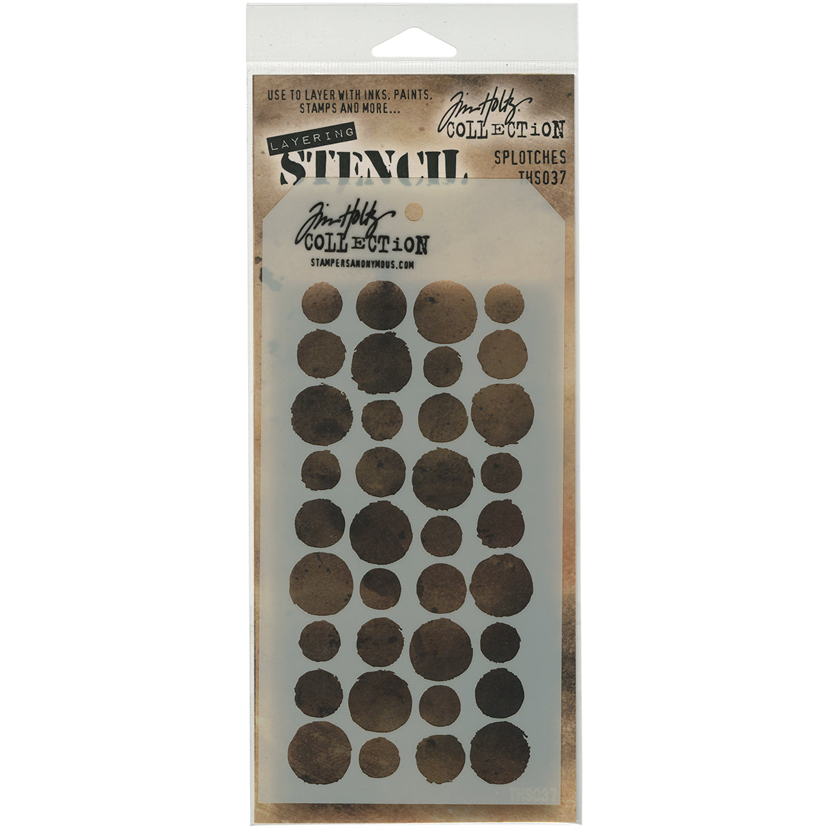 Tim Holtz Layered Stencil 4.125"X8.5" Splotches