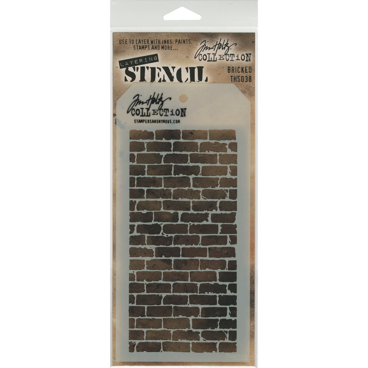 Tim Holtz Layered Stencil 4.125"X8.5" Bricked