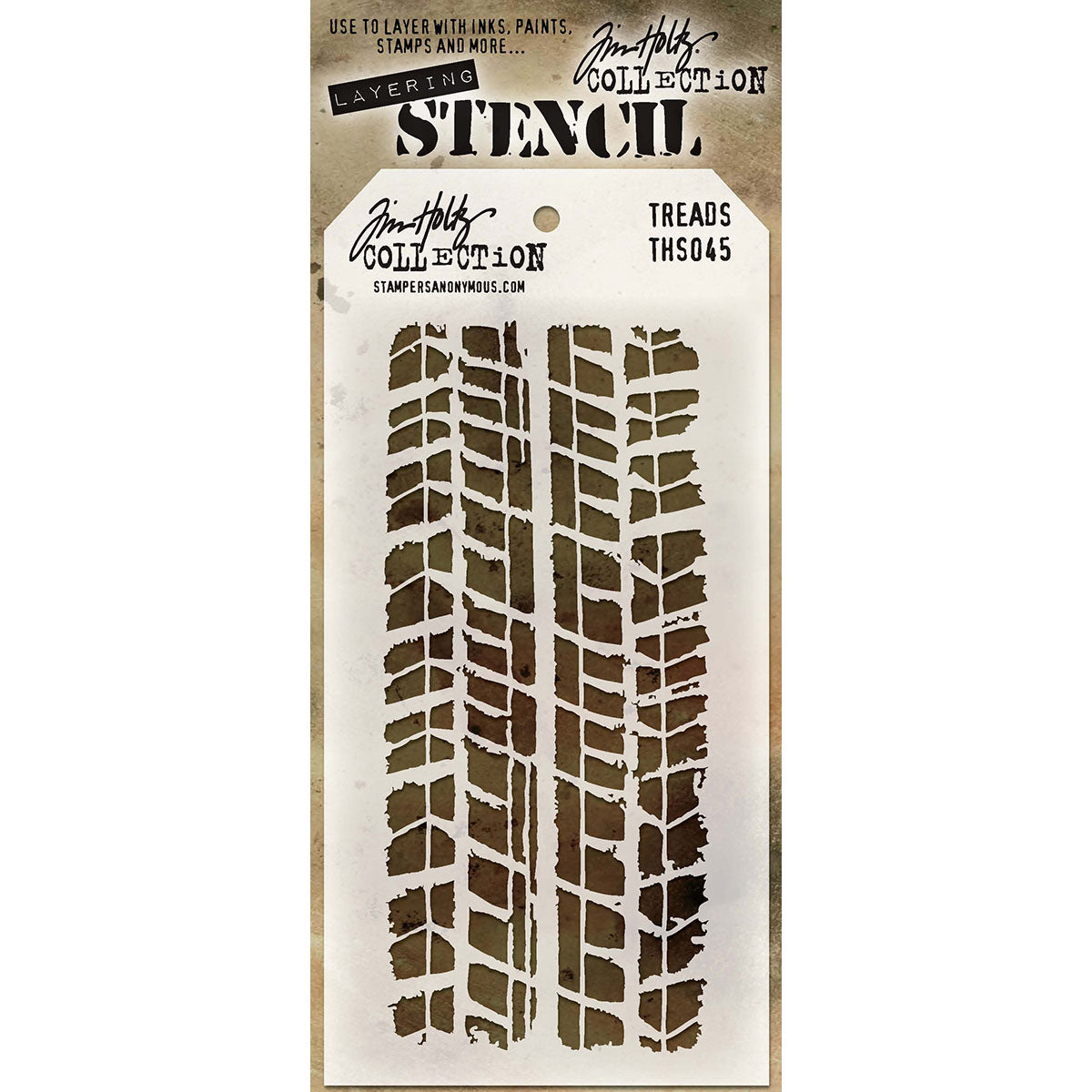 Tim Holtz Layered Stencil 4.125"X8.5" Treads