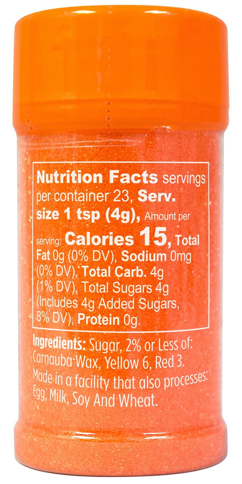 Sugar Sprinkles 3.25oz Orange