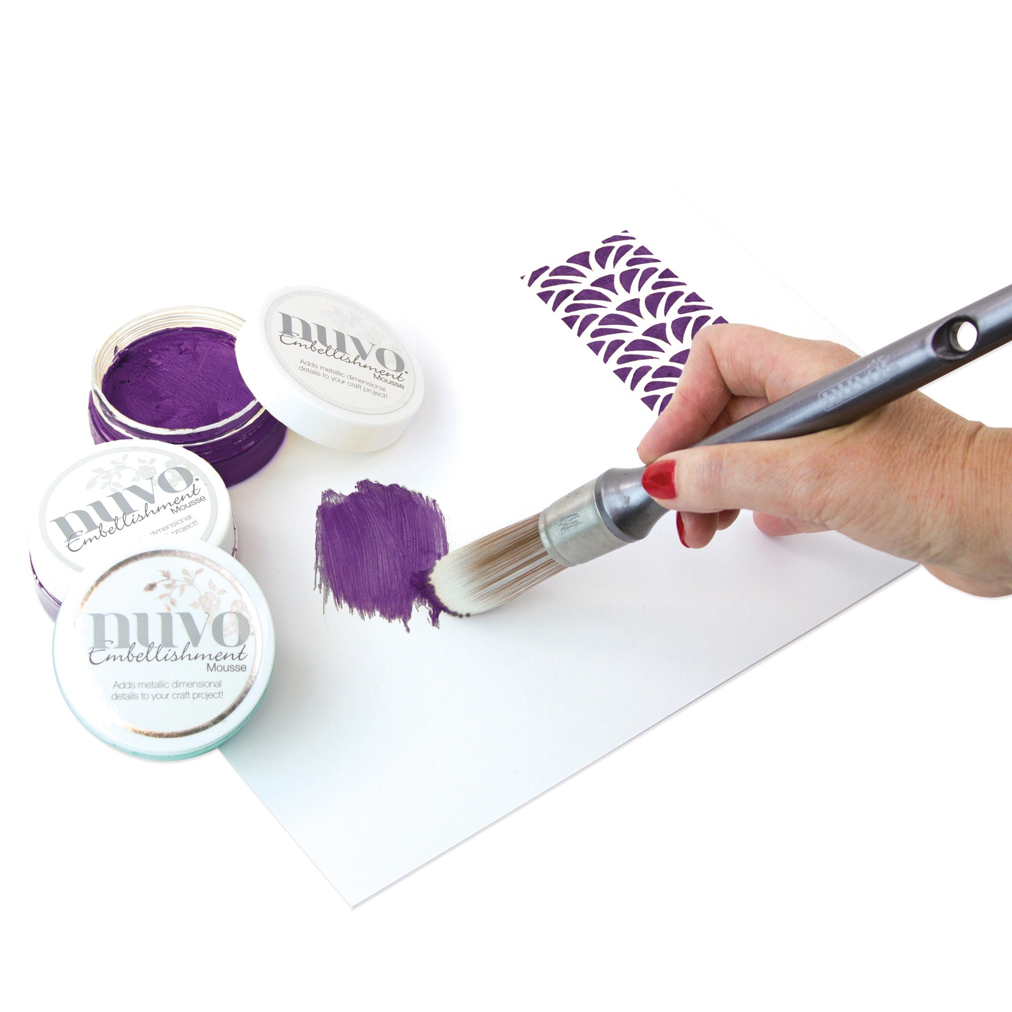 Nuvo Embellishment Mousse-Royal Aubergine
