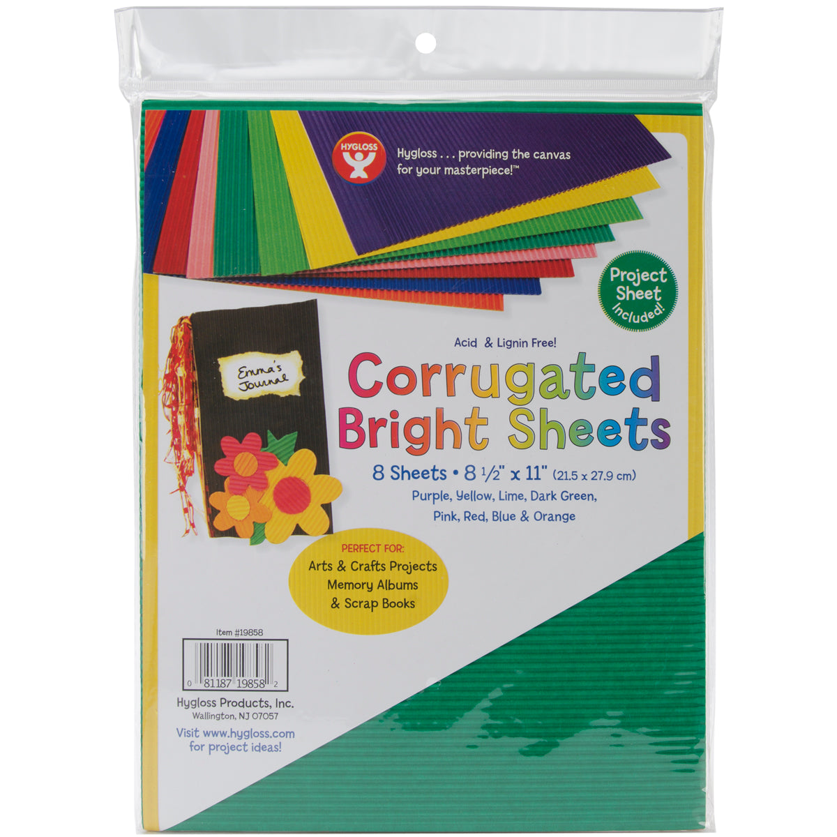 Corrugated Sheets 8.5"X77" 8/Pkg Brights