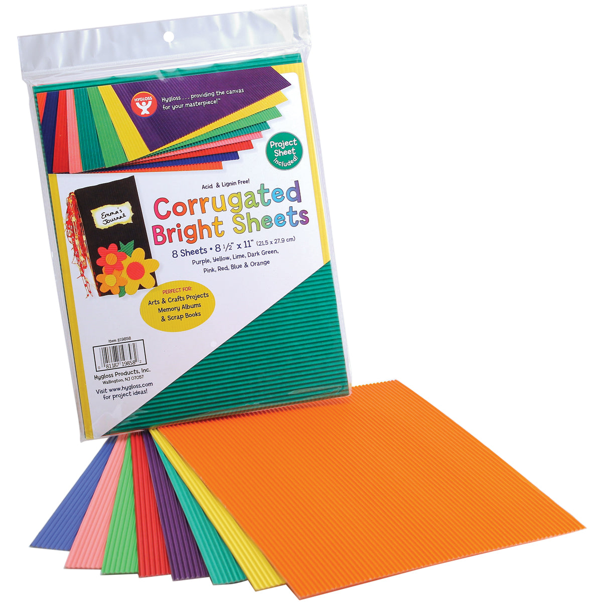Corrugated Sheets 8.5"X77" 8/Pkg Brights