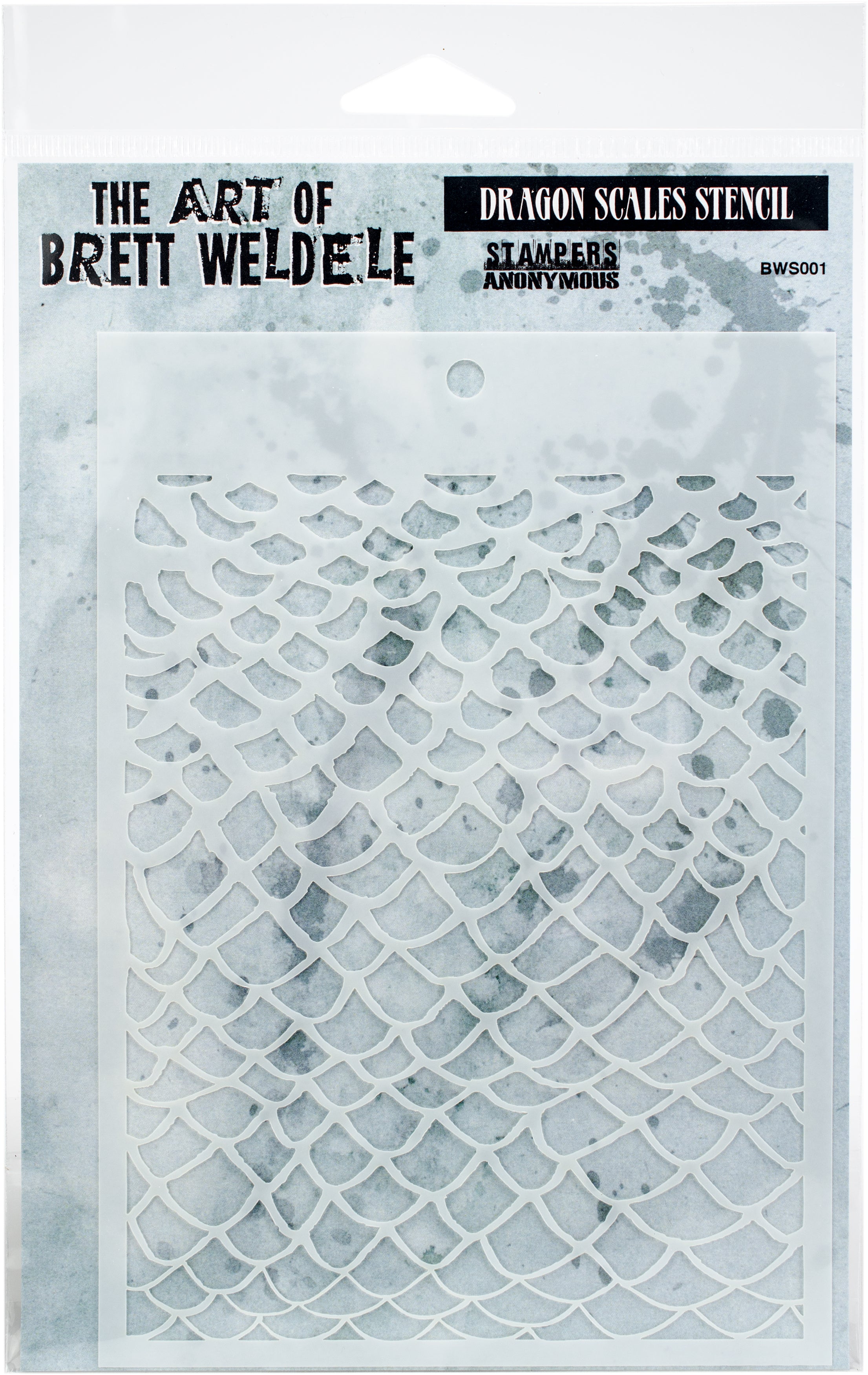 Brett Weldele Stencils 6.5"X4.5" Dragon Scales