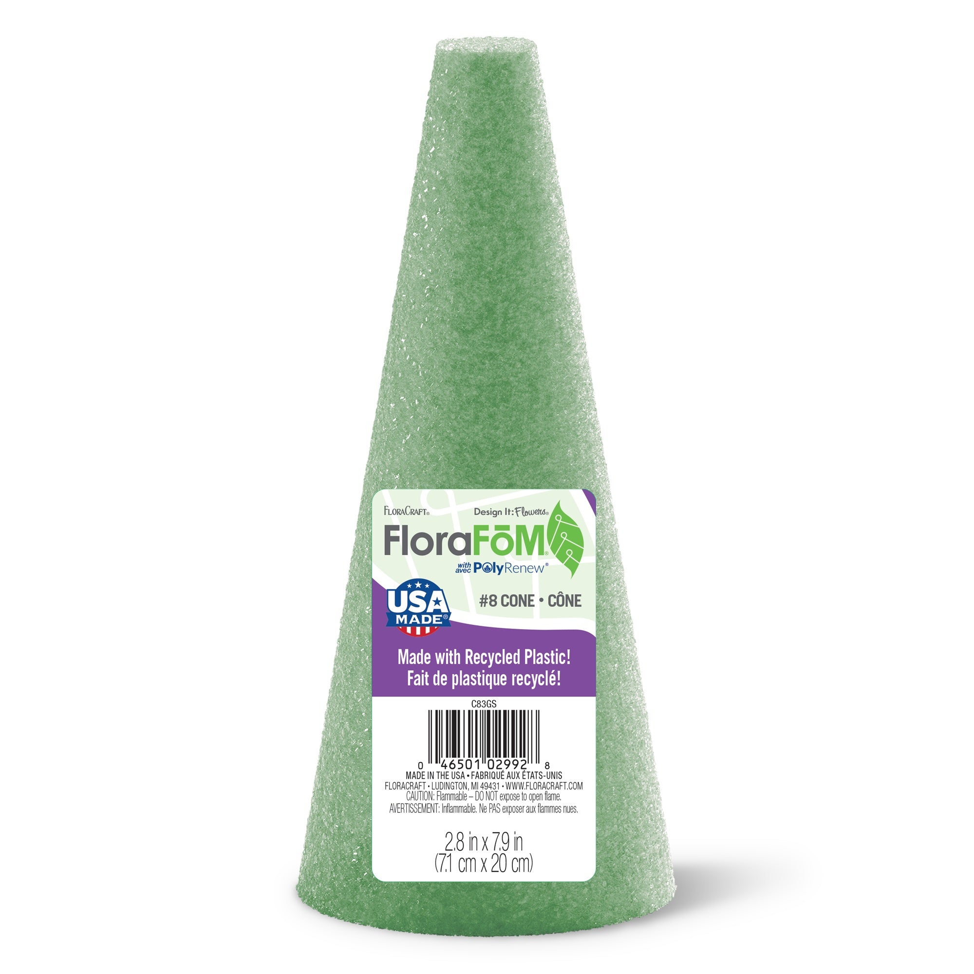 Styrofoam Cone 8"X3"