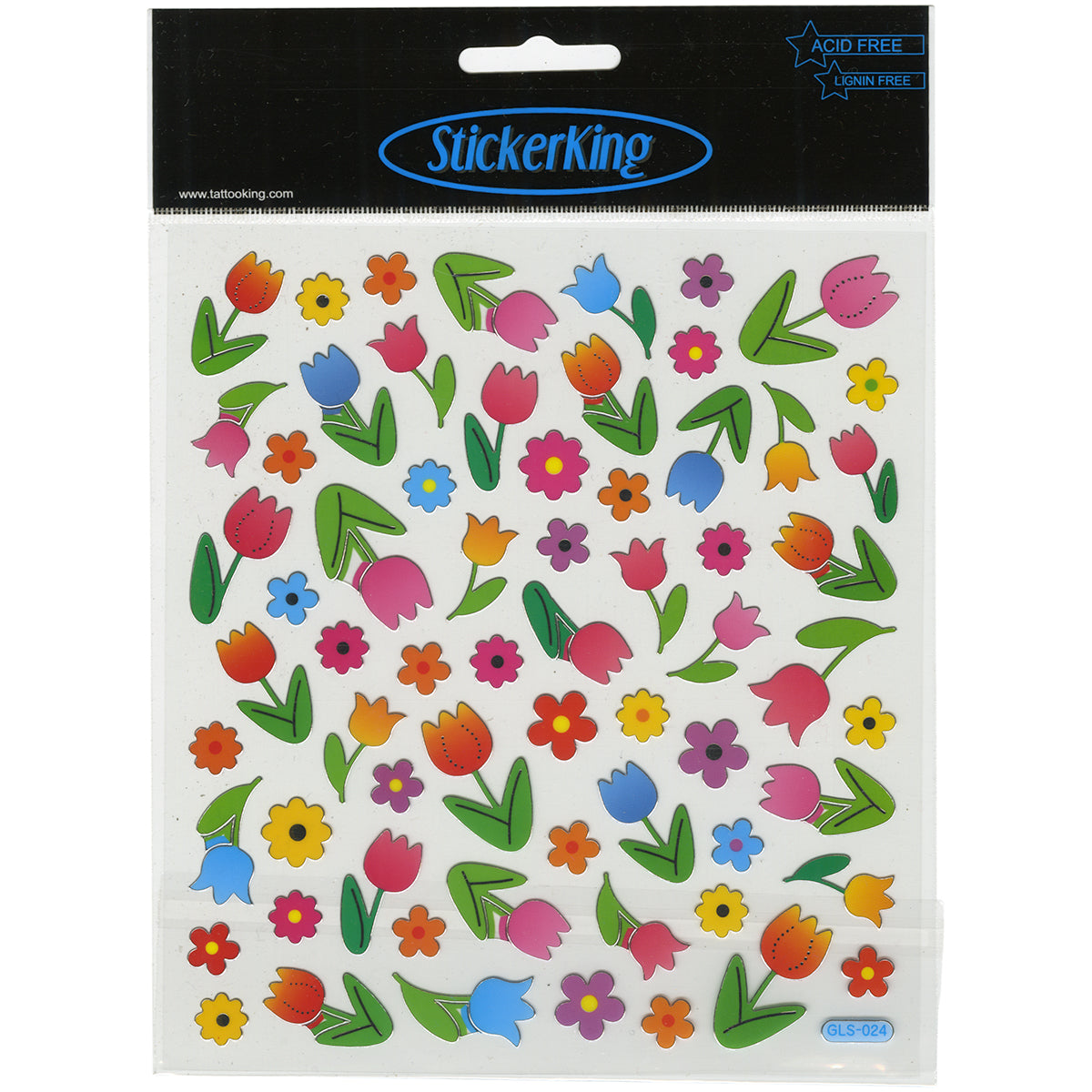 Multicolored Stickers Tulips