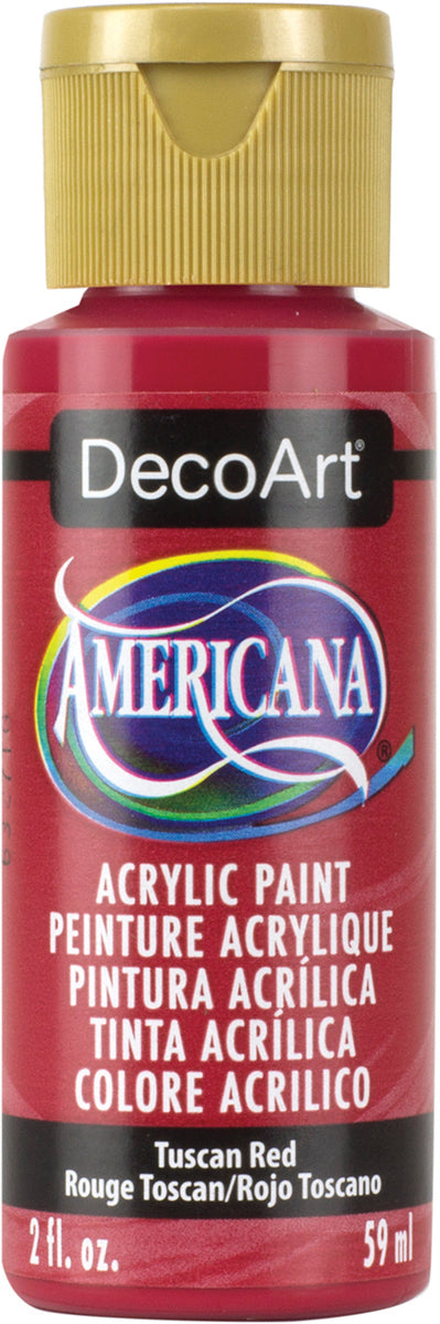 Americana Acrylic Paint 2oz Tuscan Red - Semi-Opaque