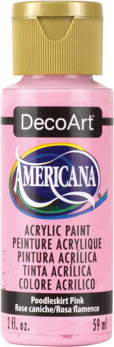 Americana Acrylic Paint 2oz Poodleskirt Pink - Opaque