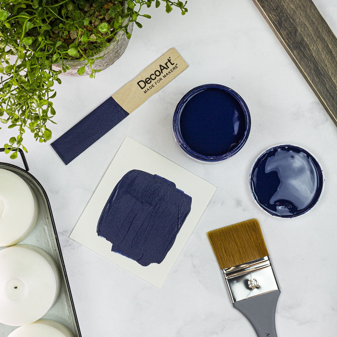 Americana Decor Satin Enamels 8oz Dark Denim