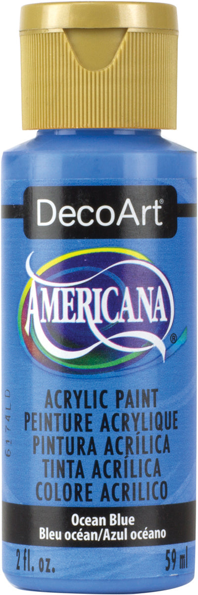 Americana Acrylic Paint 2oz Ocean Blue - Opaque