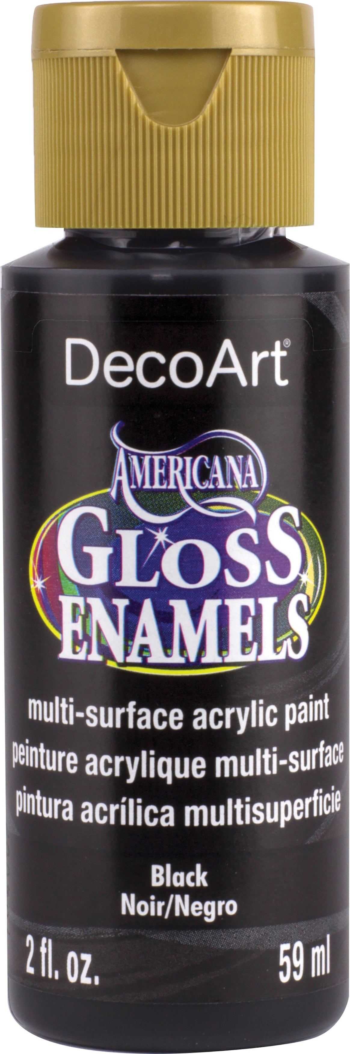 Americana Gloss Enamels Acrylic Paint 2oz Black