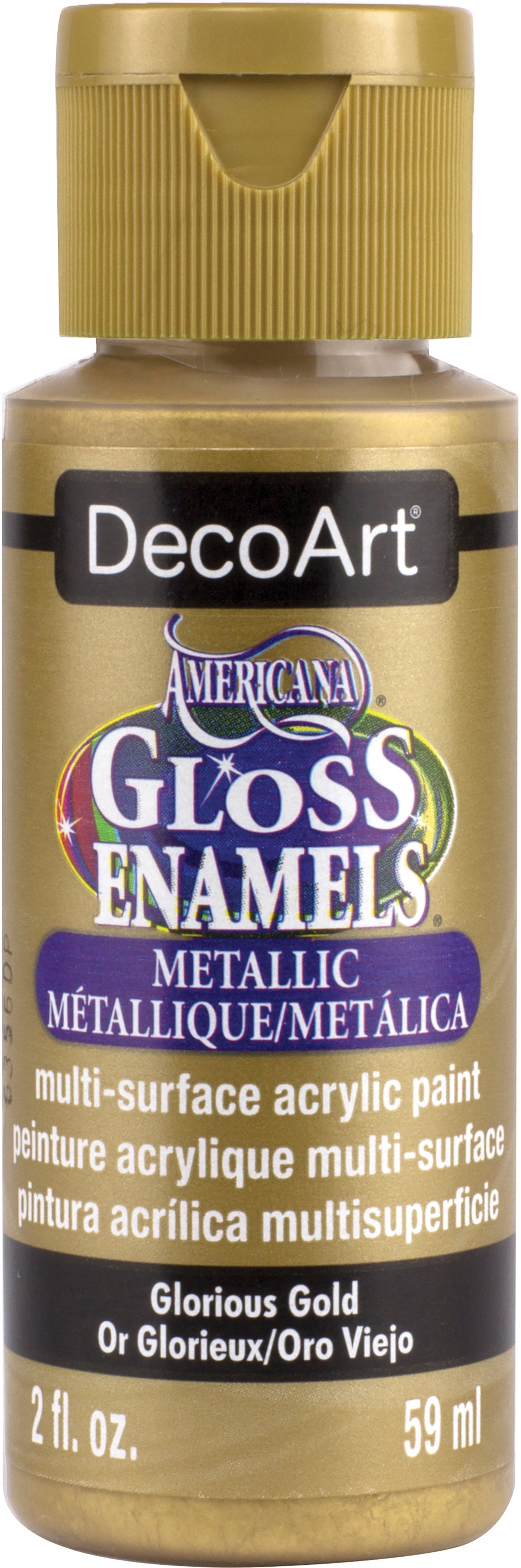 Americana Gloss Enamels Acrylic Paint 2oz Glorious Gold
