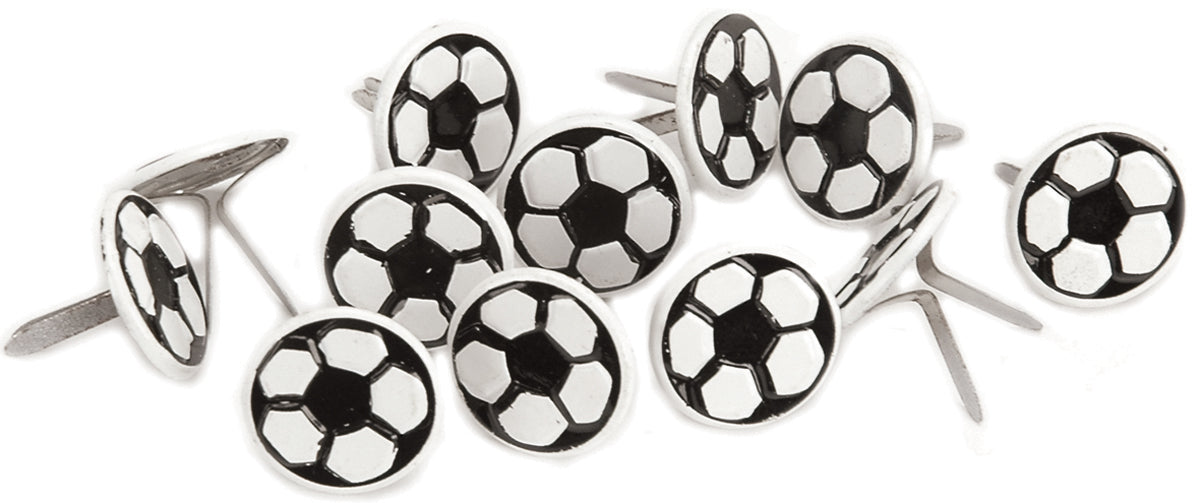 Eyelet Outlet Shape Brads 12/Pkg Soccer Balls