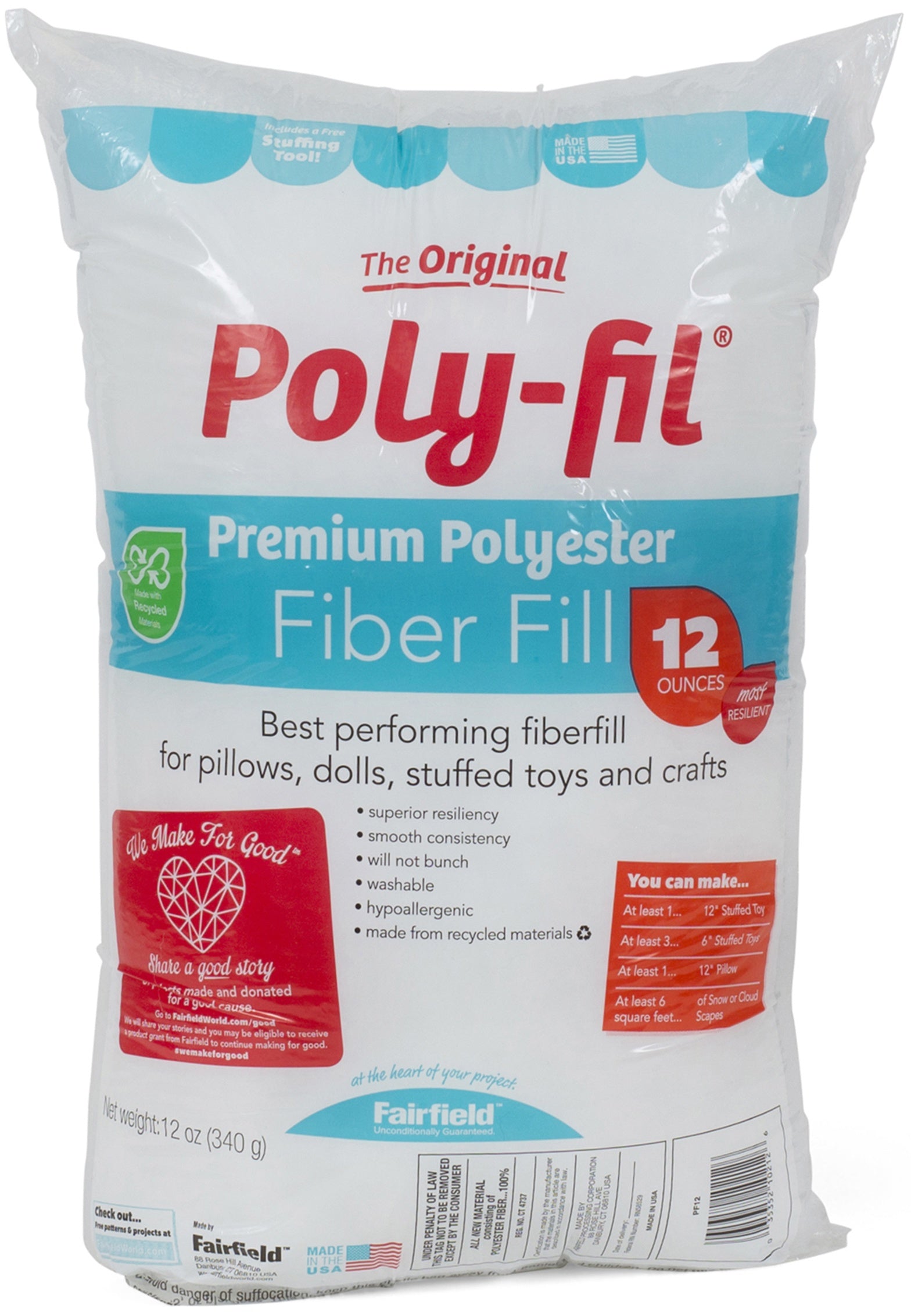 Poly-Fil Premium Polyester Fiberfill 12oz FOB: MI