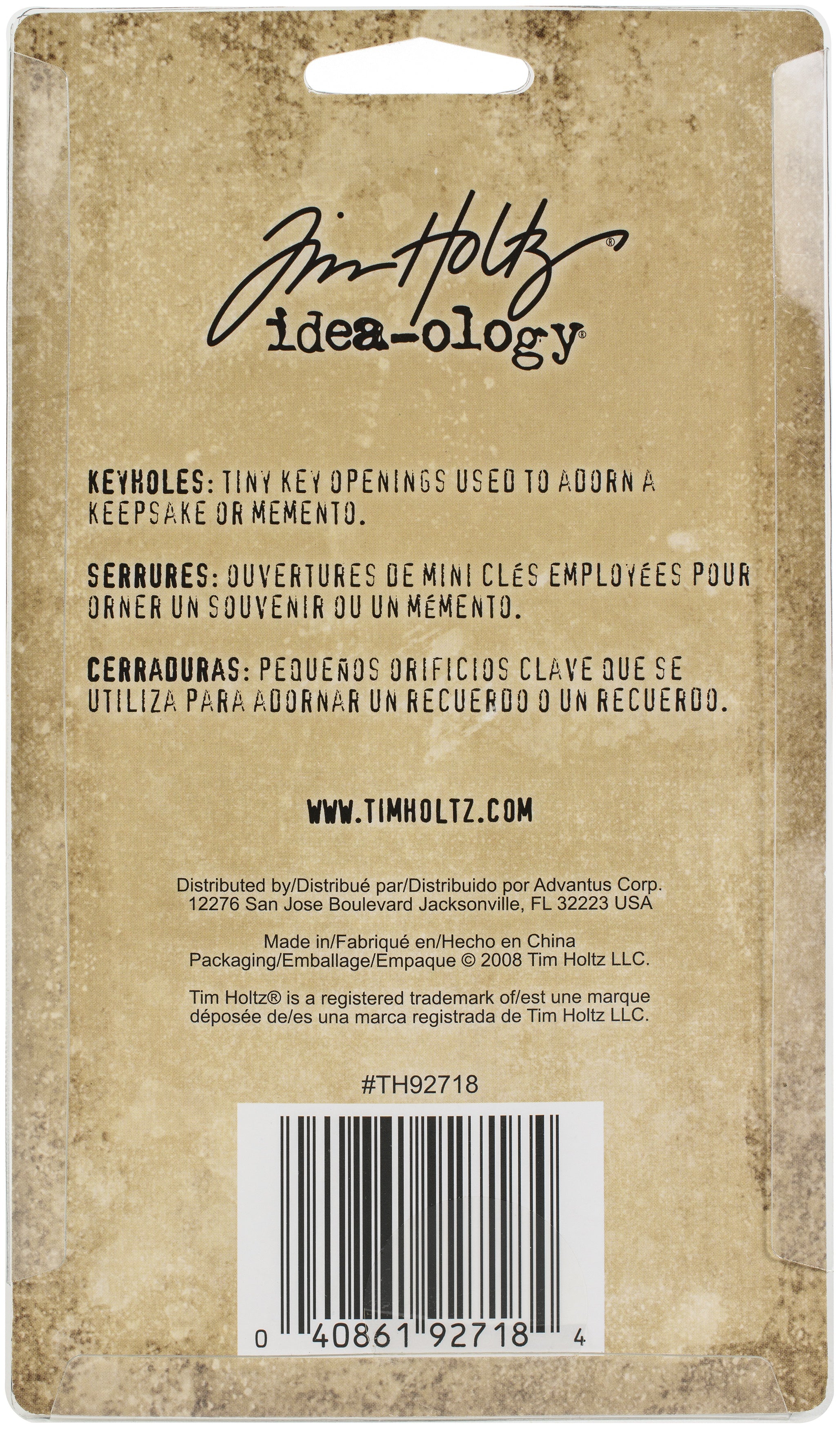 Idea-Ology Keyholes W/Fasteners .75"X1" To 1"X1.5" 5/Pkg Antique Nickel, Brass & Copper