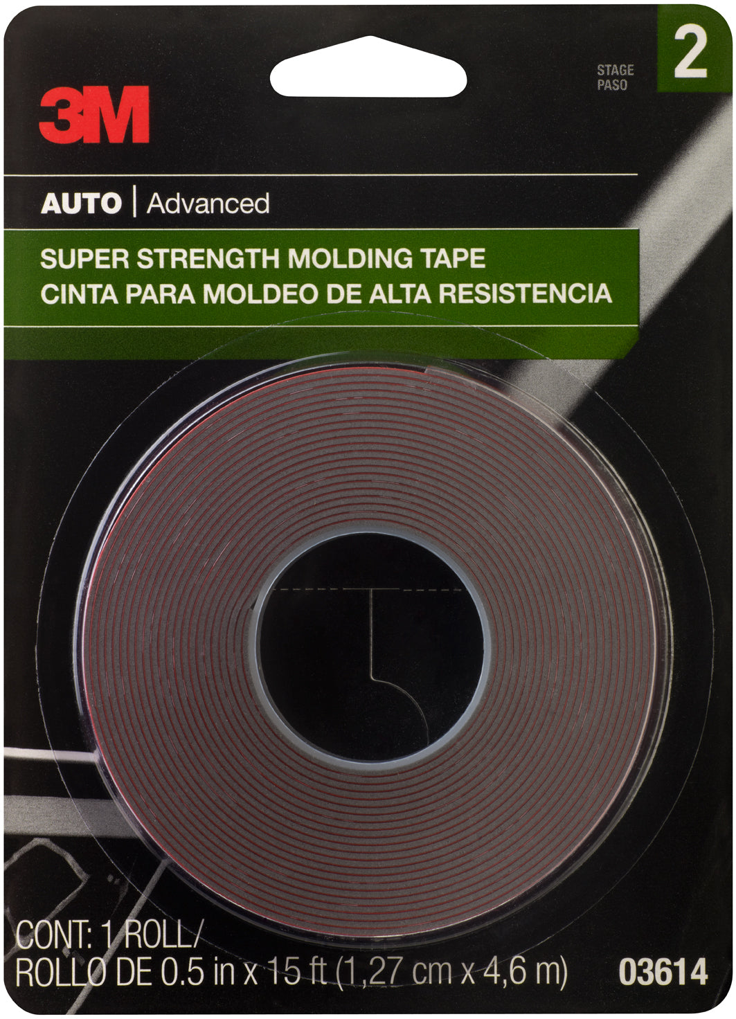 3M Super Strength Molding Tape .5"X15' 