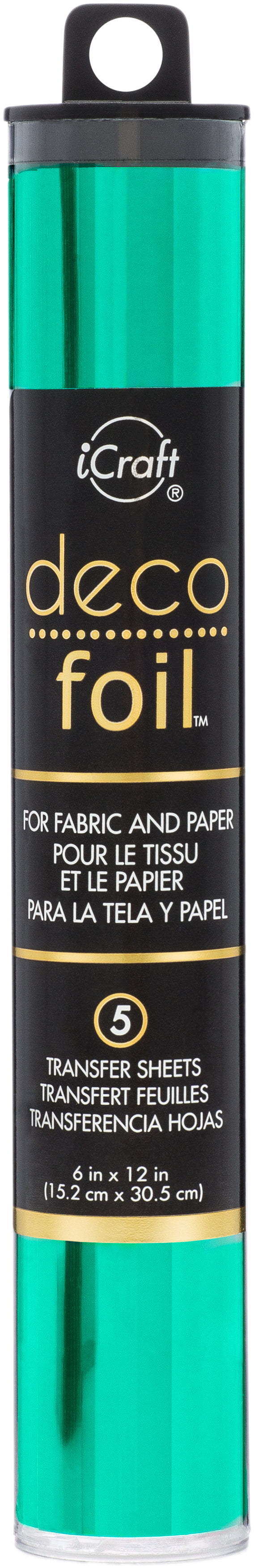 Deco Foil Transfer Sheets 6"X12" 5/Pkg Jade