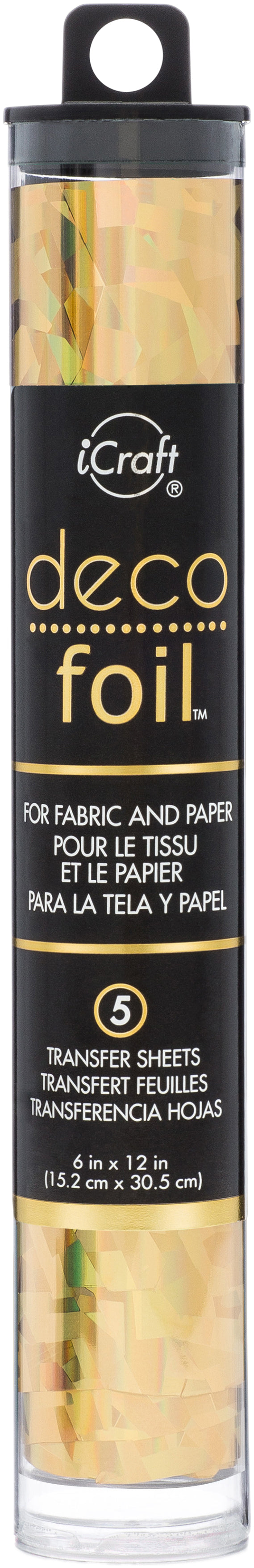 Deco Foil Specialty Transfer Sheets 6"X12" 5/Pkg Gold Shattered Glass