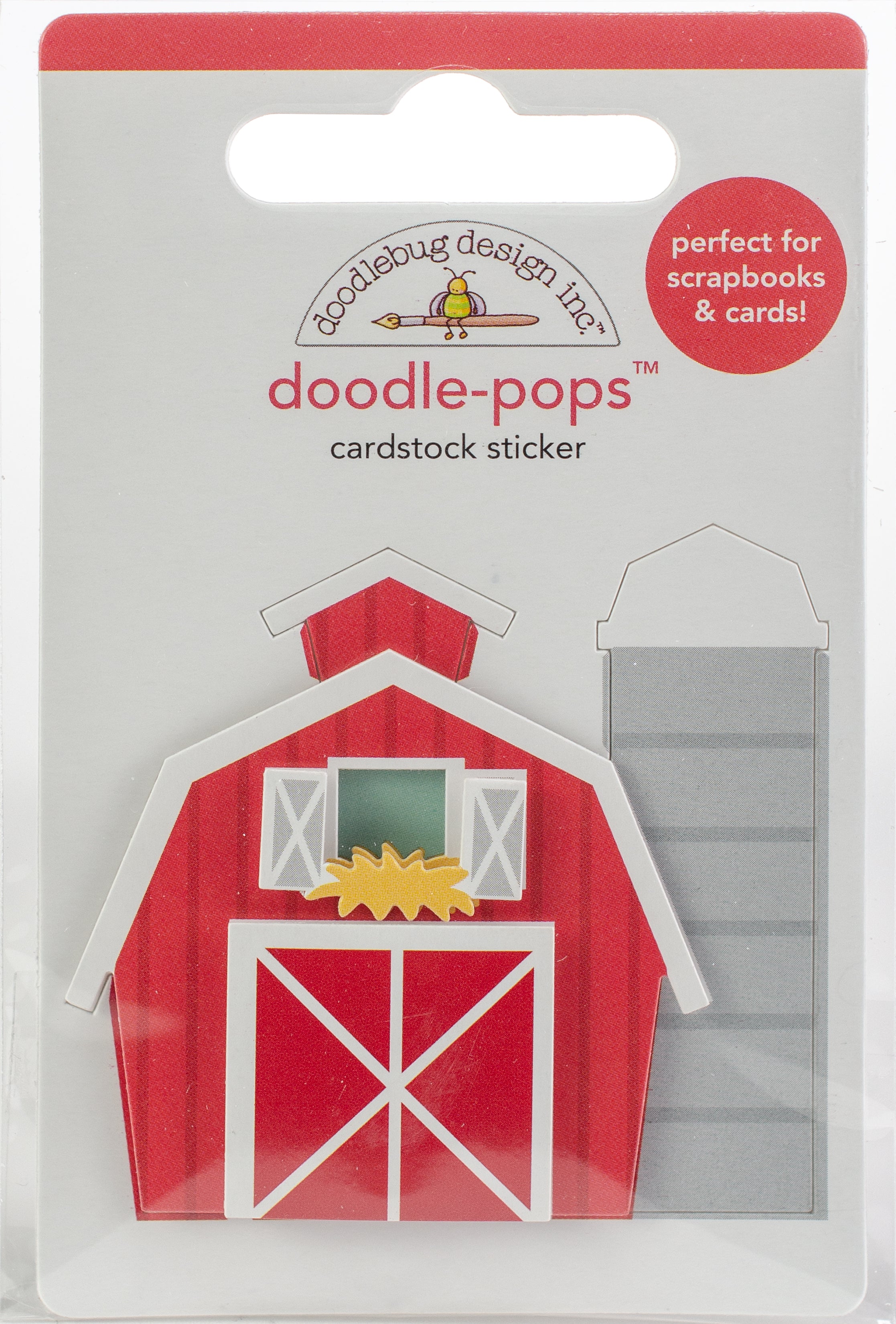 Doodlebug Doodle-Pops 3D Stickers Red Barn