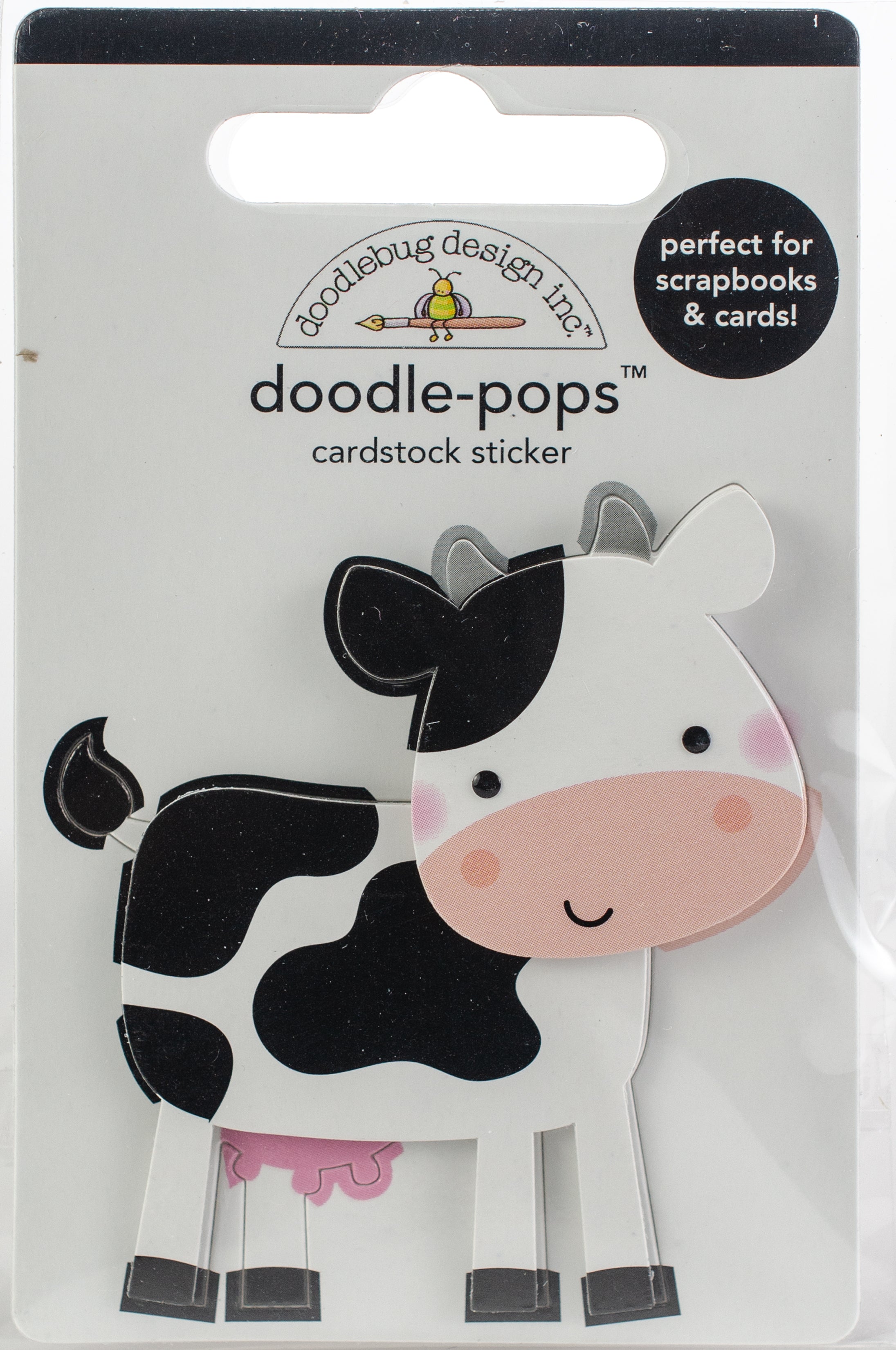 Doodlebug Doodle-Pops 3D Stickers What's Moo?