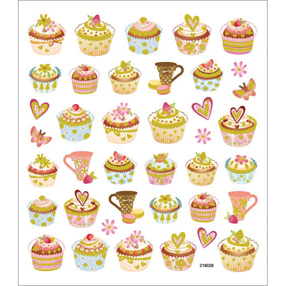 Multicolored Stickers Tea Time