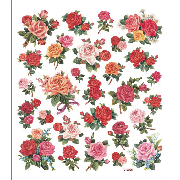 Multicolored Stickers Classic Roses