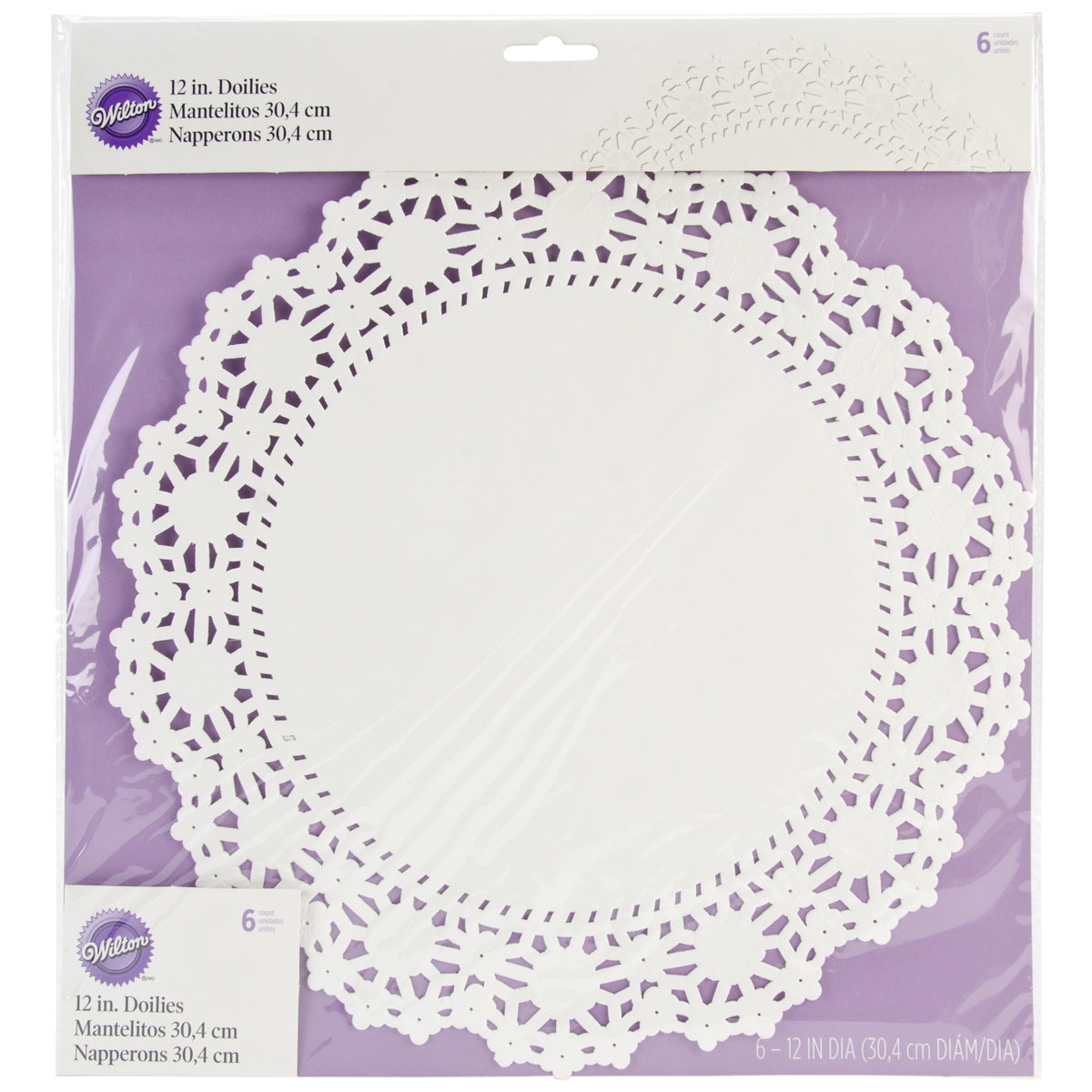 Greaseproof Doilies 12" Round White 6/Pkg