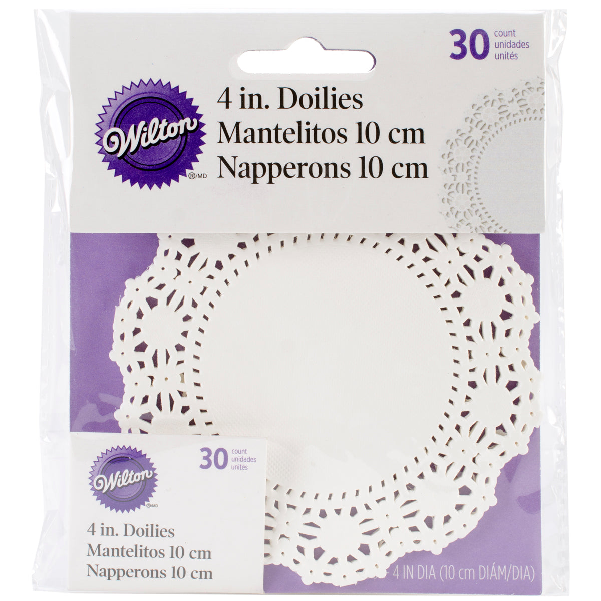 Greaseproof Doilies 4" Round White 30/Pkg