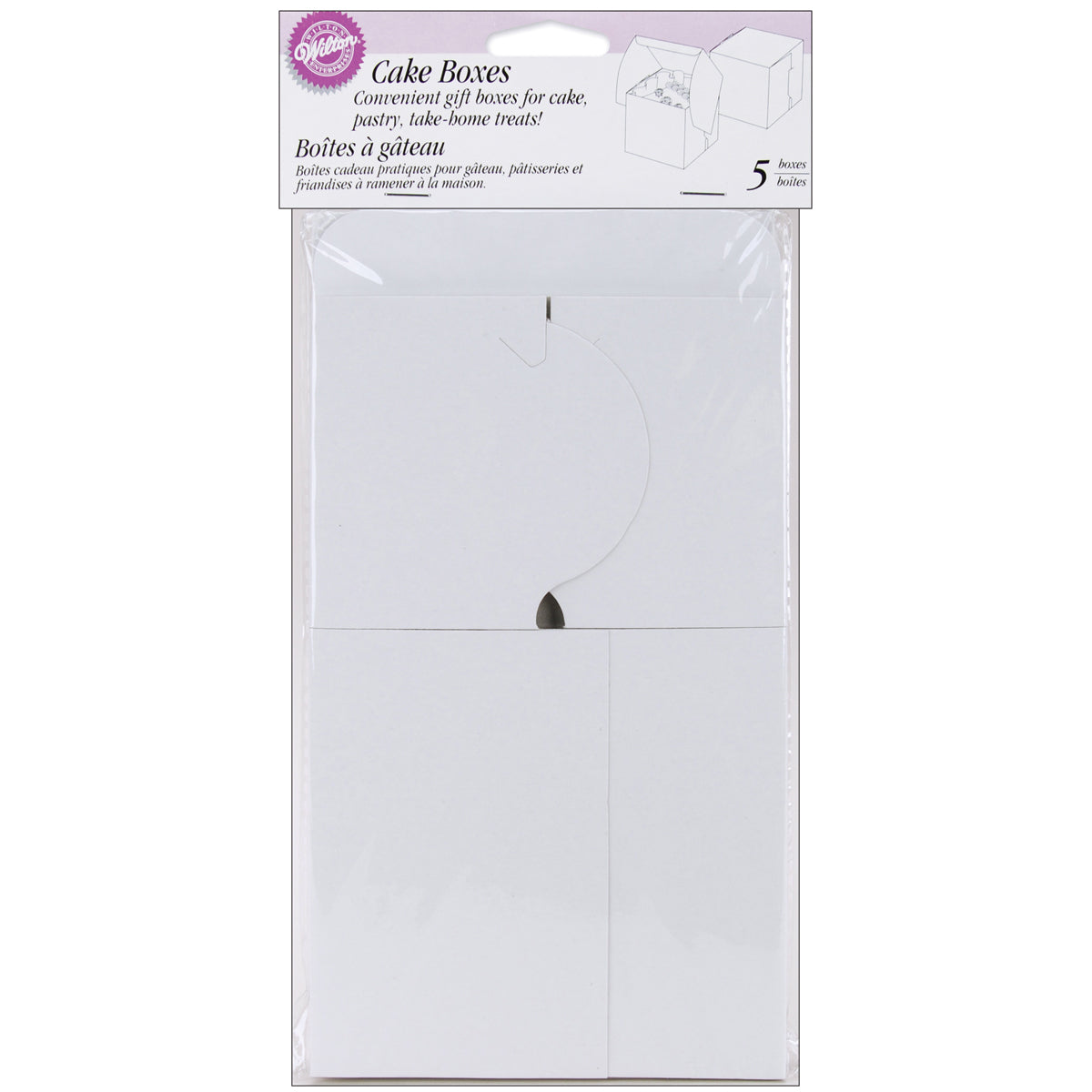 Cake Boxes White 5"X5"X3.5" 5/Pkg