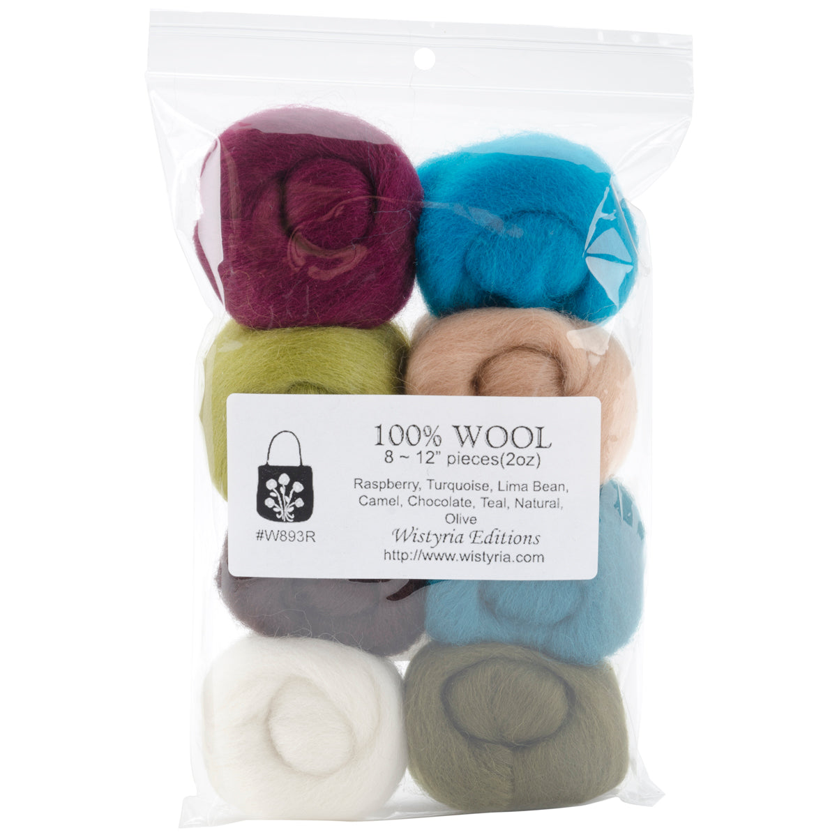 Wool Roving 12" .25oz 8/Pkg Chic