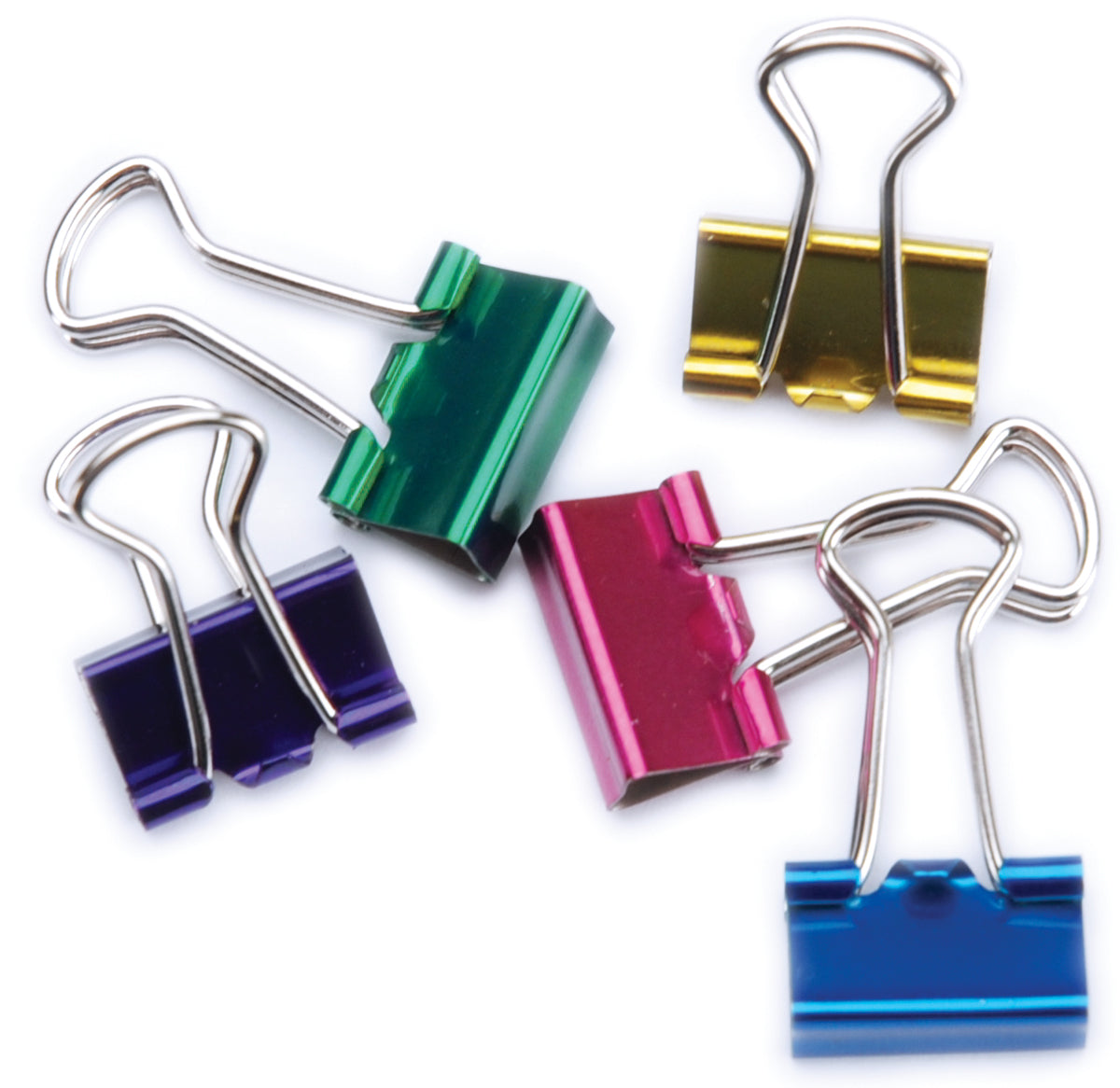 Mini Binder Clips .5" 12/Pkg Assorted Colors