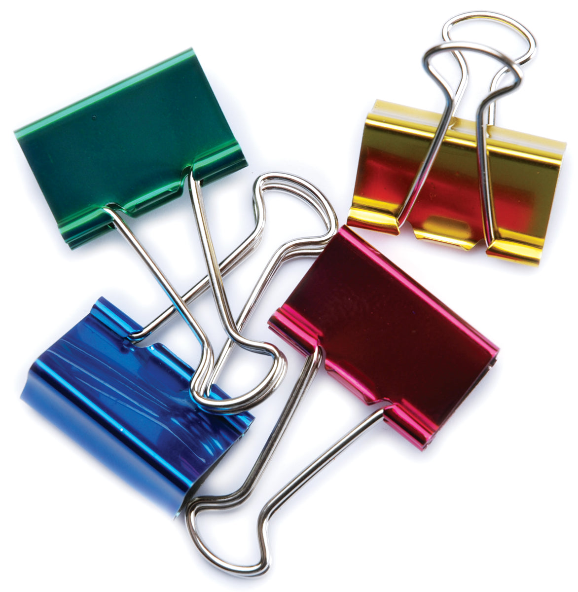 Large Binder Clips 1.25" 4/Pkg Assorted Colors
