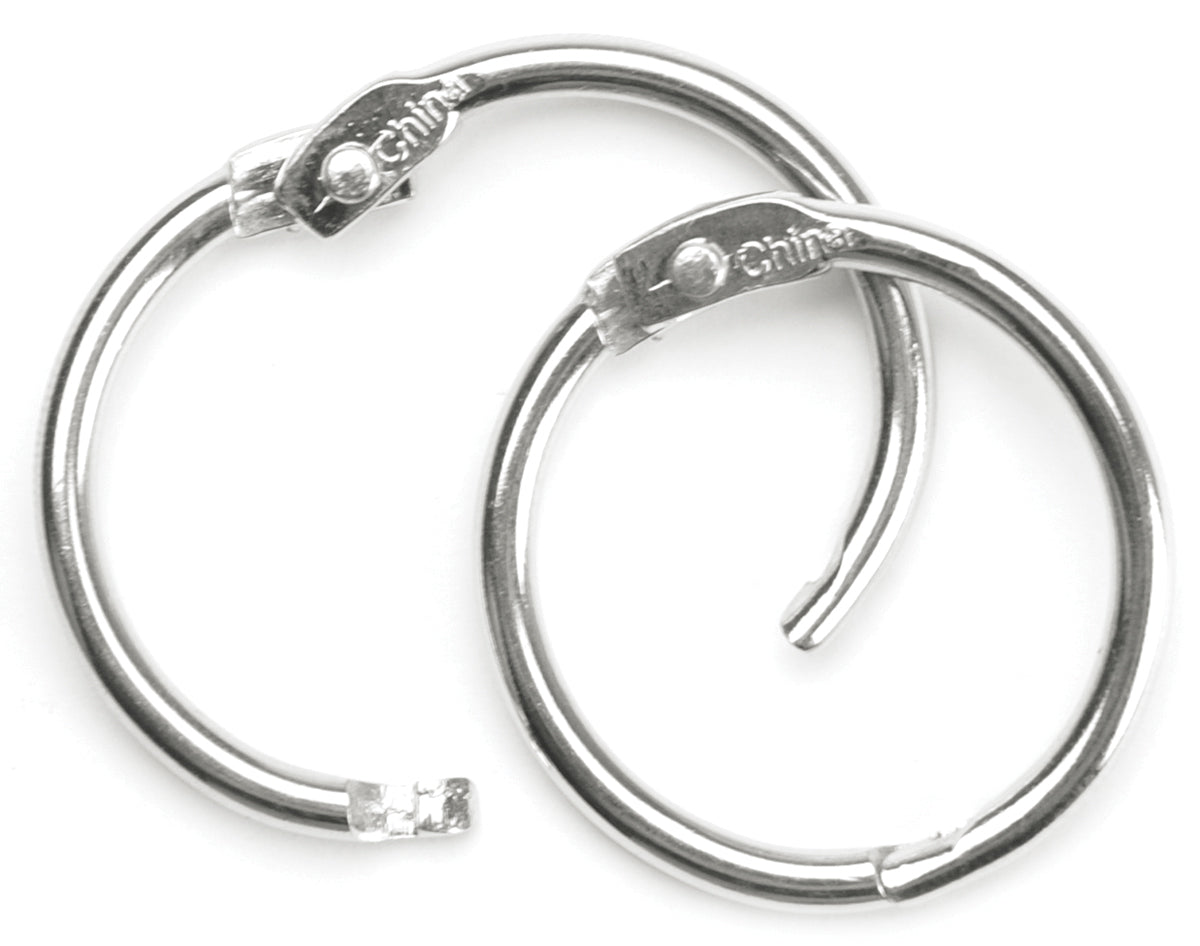 Book Rings 1" 4/Pkg Silver