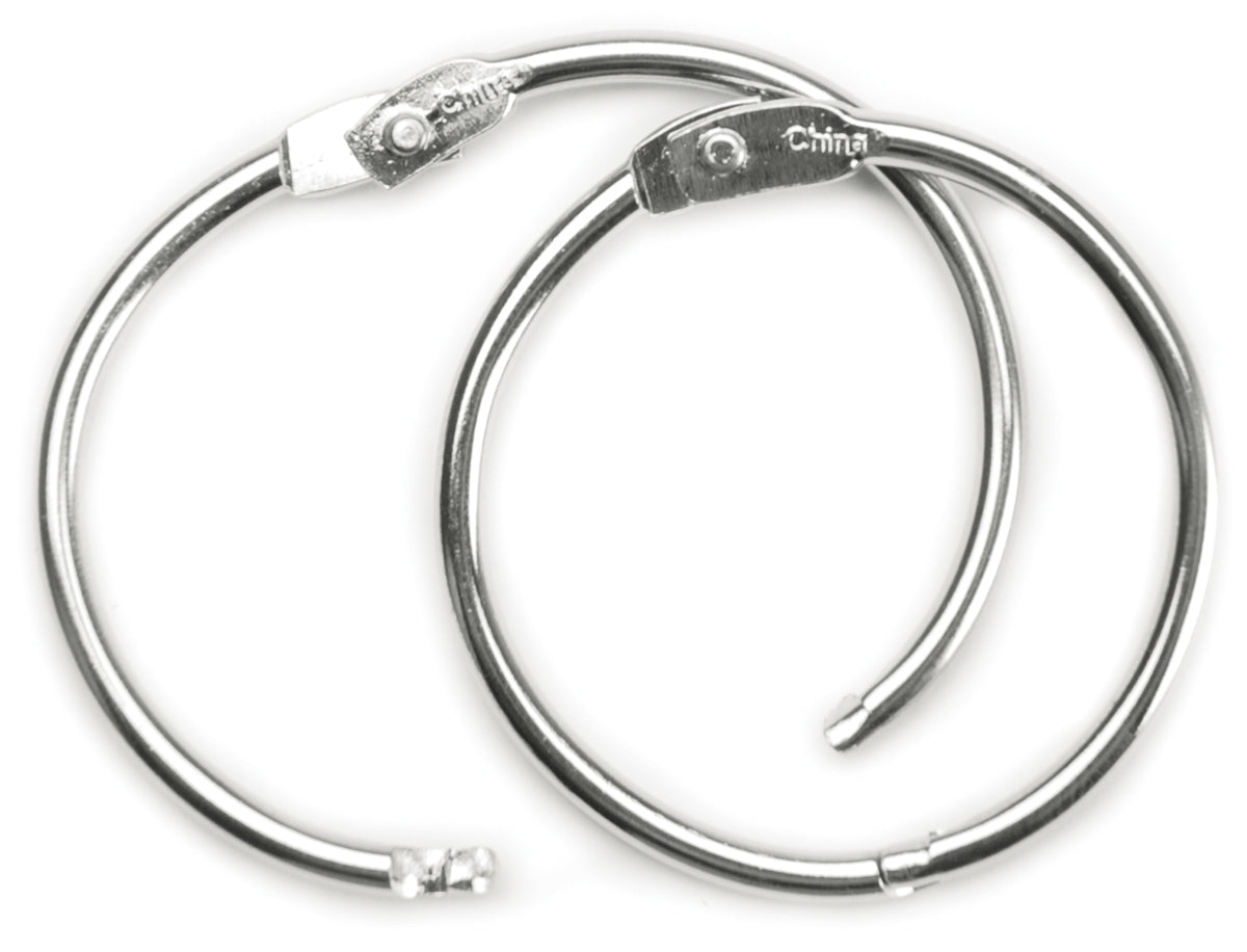 Book Rings 1.5" 3/Pkg Silver