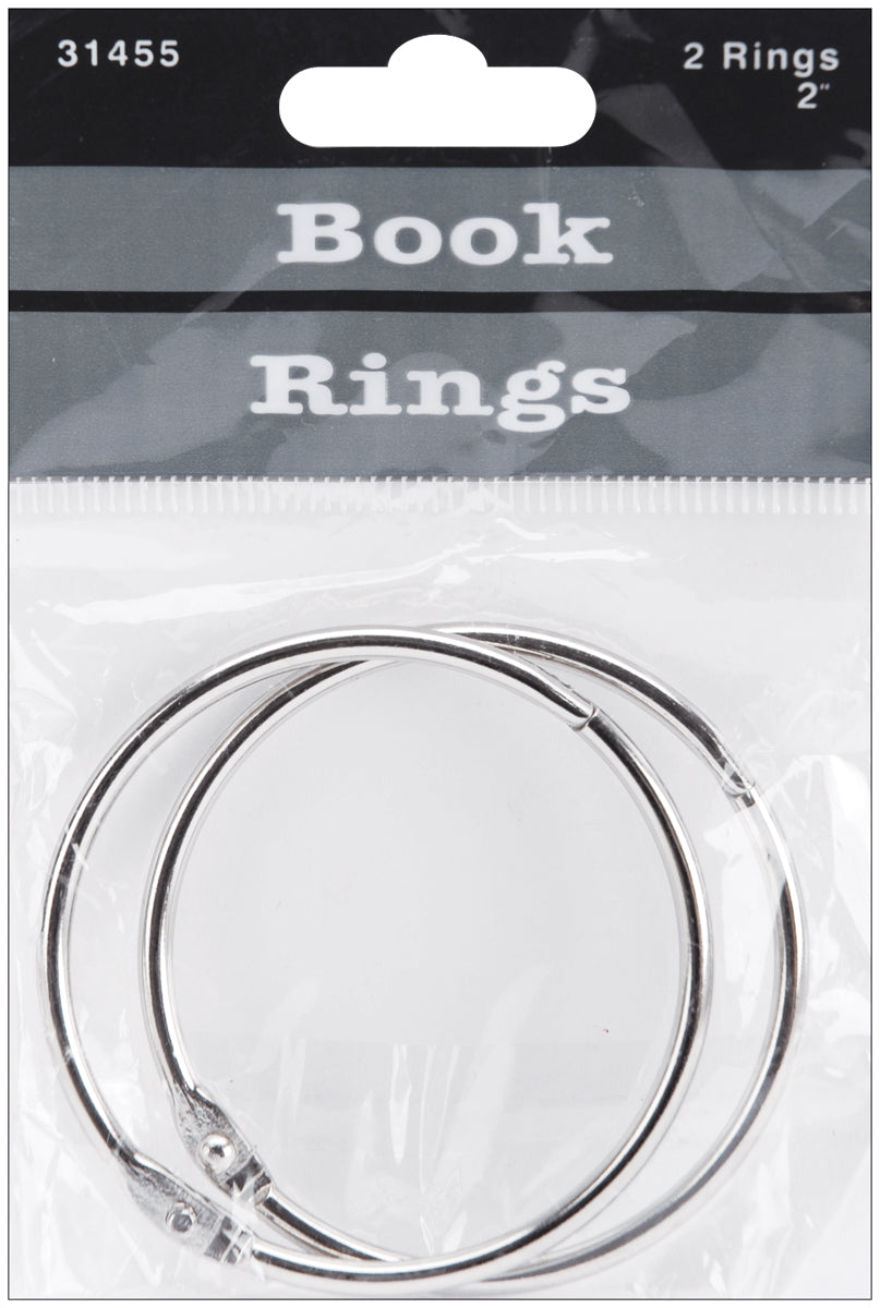 Book Rings 2" 2/Pkg Silver