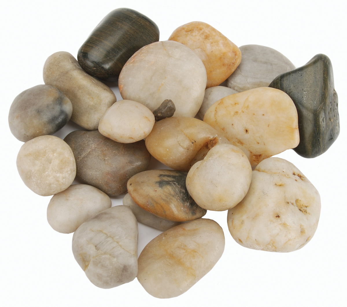 Polished River Rocks 32oz Assorted Colors
