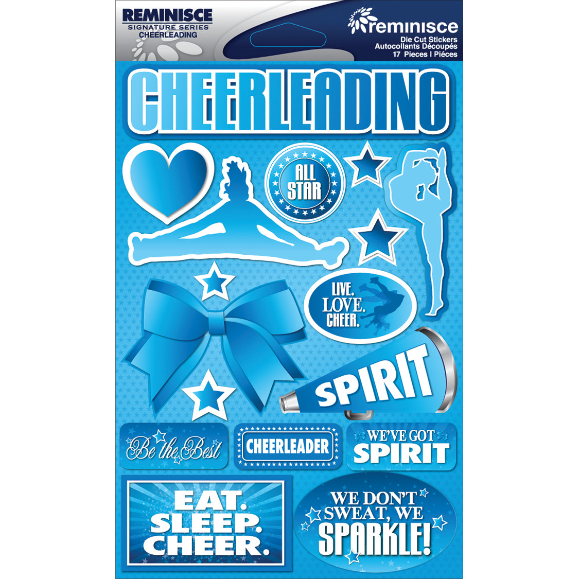 Signature Dimensional Stickers 4.5"X6" Sheet Cheerleading
