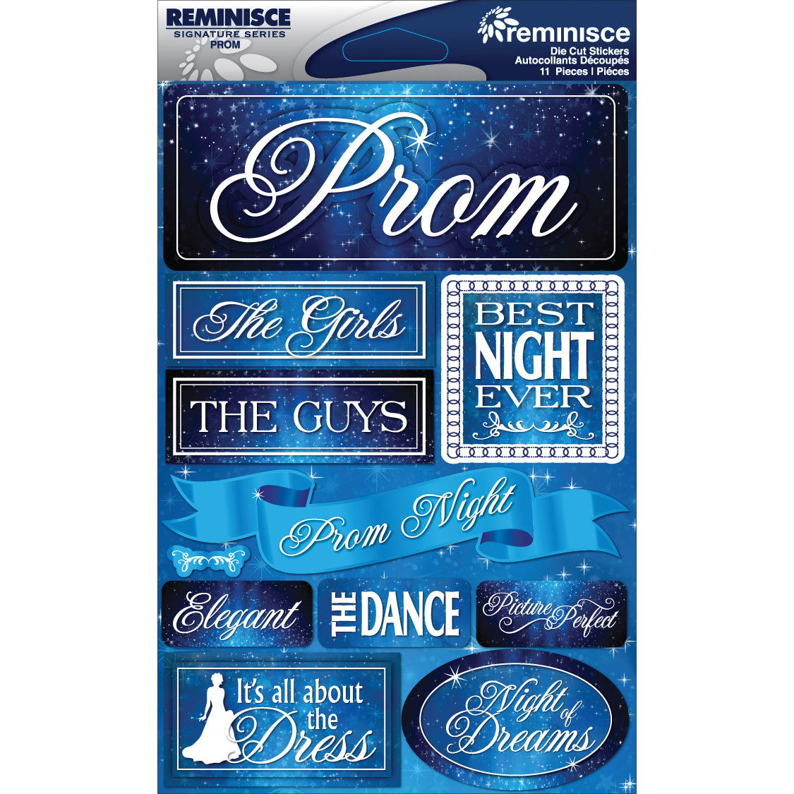 Signature Dimensional Stickers 4.5"X6" Sheet Prom