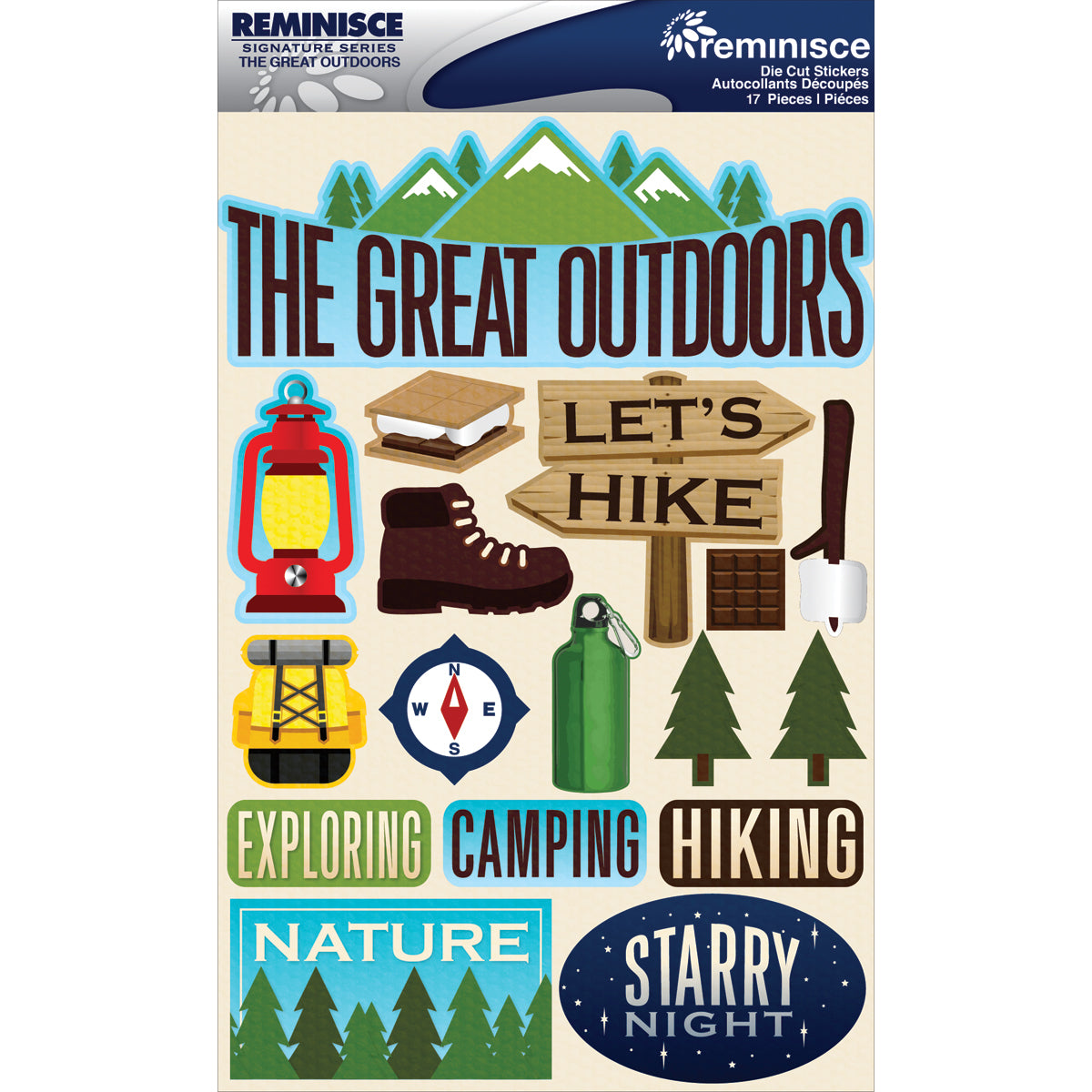 Signature Dimensional Stickers 4.5"X6" Sheet Great Outdoors