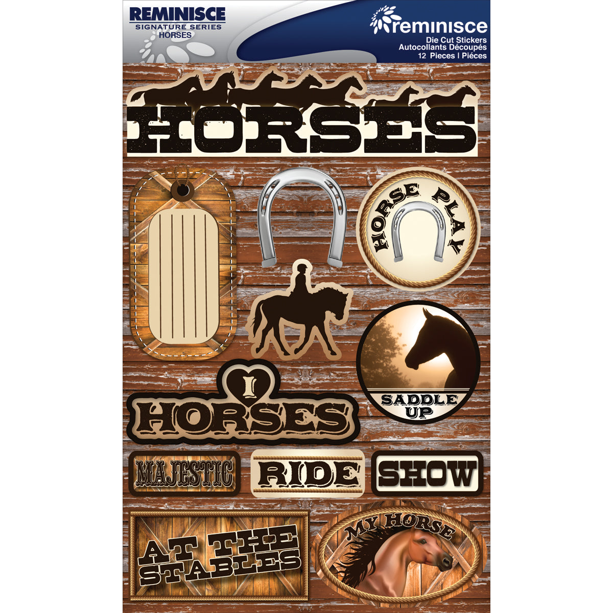 Signature Dimensional Stickers 4.5"X6" Sheet Horses